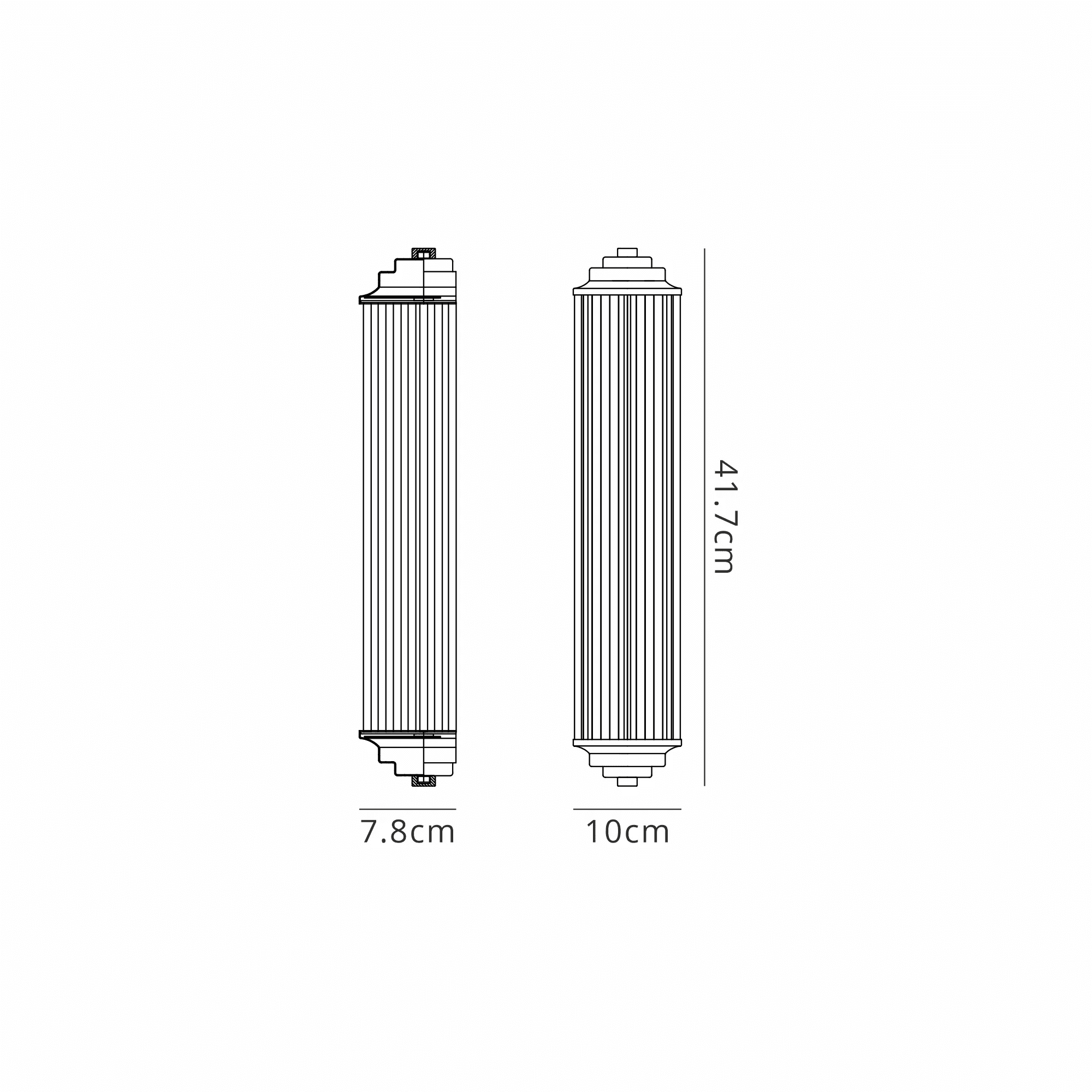 Fabula Wedgewood 2 Light Glass Rod Wall Light G9 IP44 - Bronze