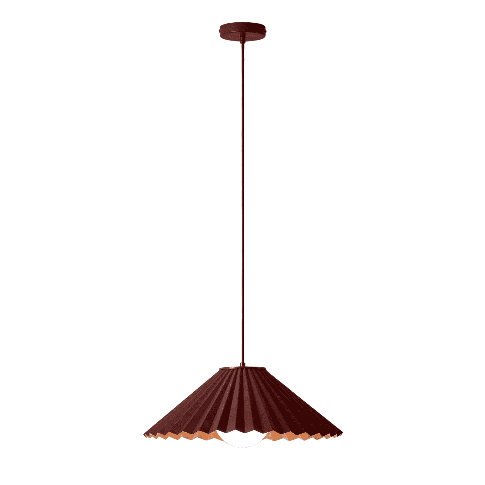 houseof. The Pleat Ceiling Pendant - Burgundy & Lilac