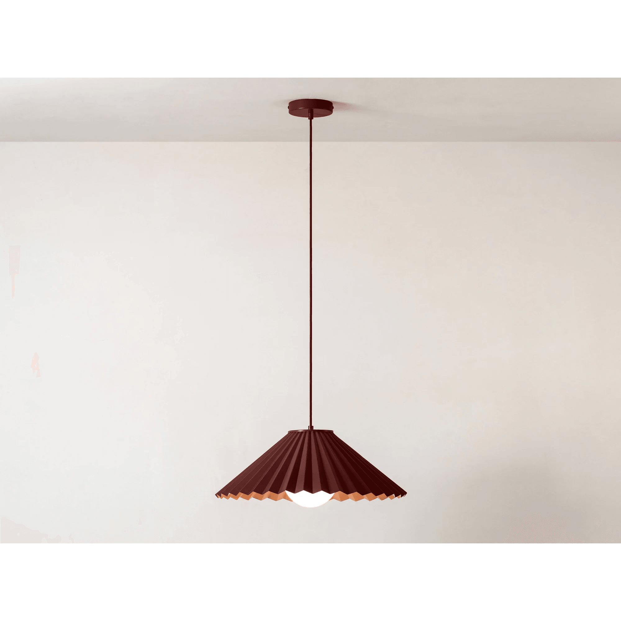 houseof. The Pleat Ceiling Pendant - Burgundy & Lilac