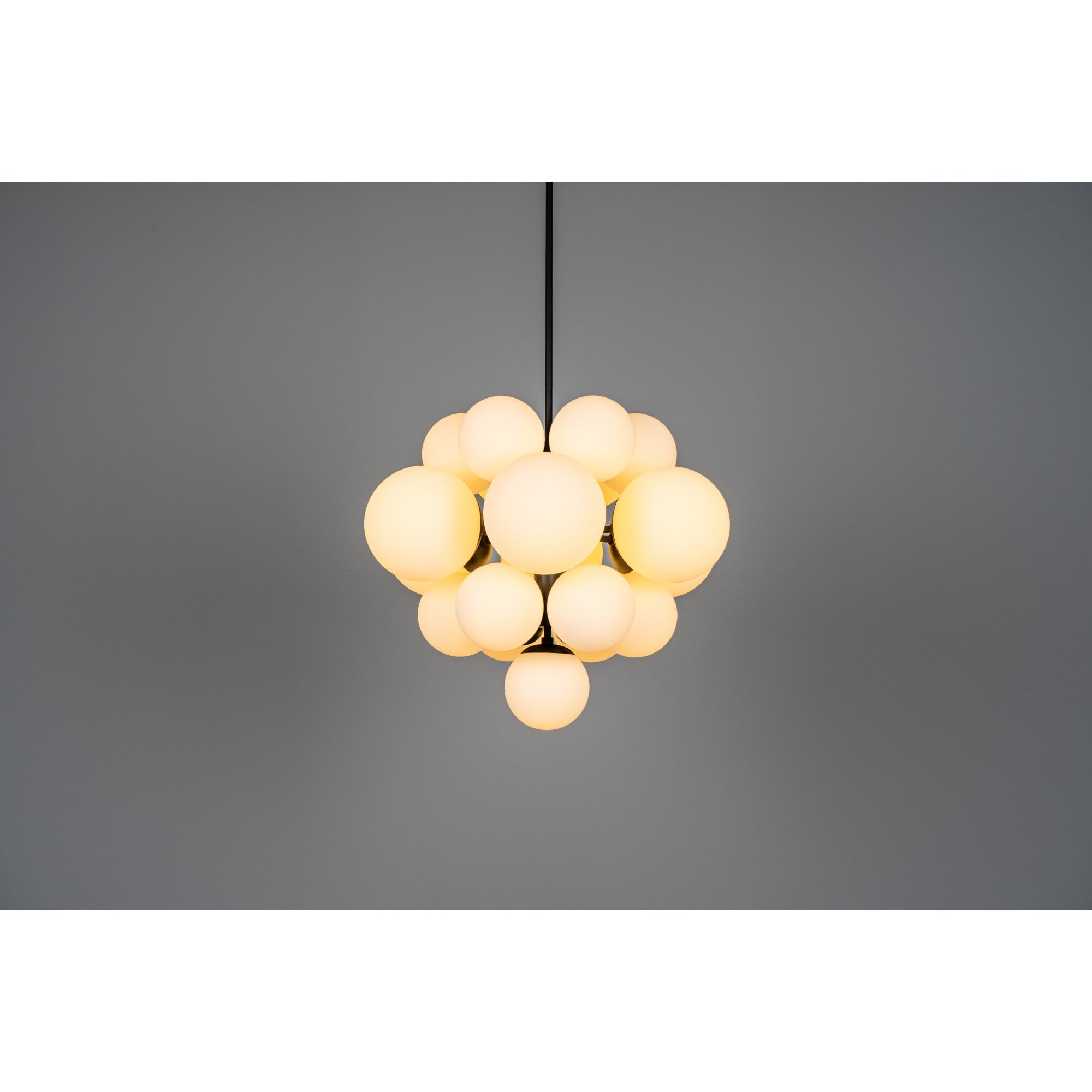 Schwung Nova 19 Light Chandelier - Opal Mat Glass