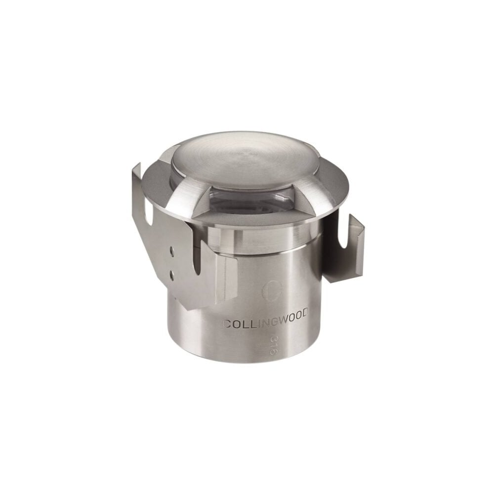 Collingwood GL200 5.7W Large Domed Marker LED Light - Stainless Steel - 3 Facets - Straight to Mains