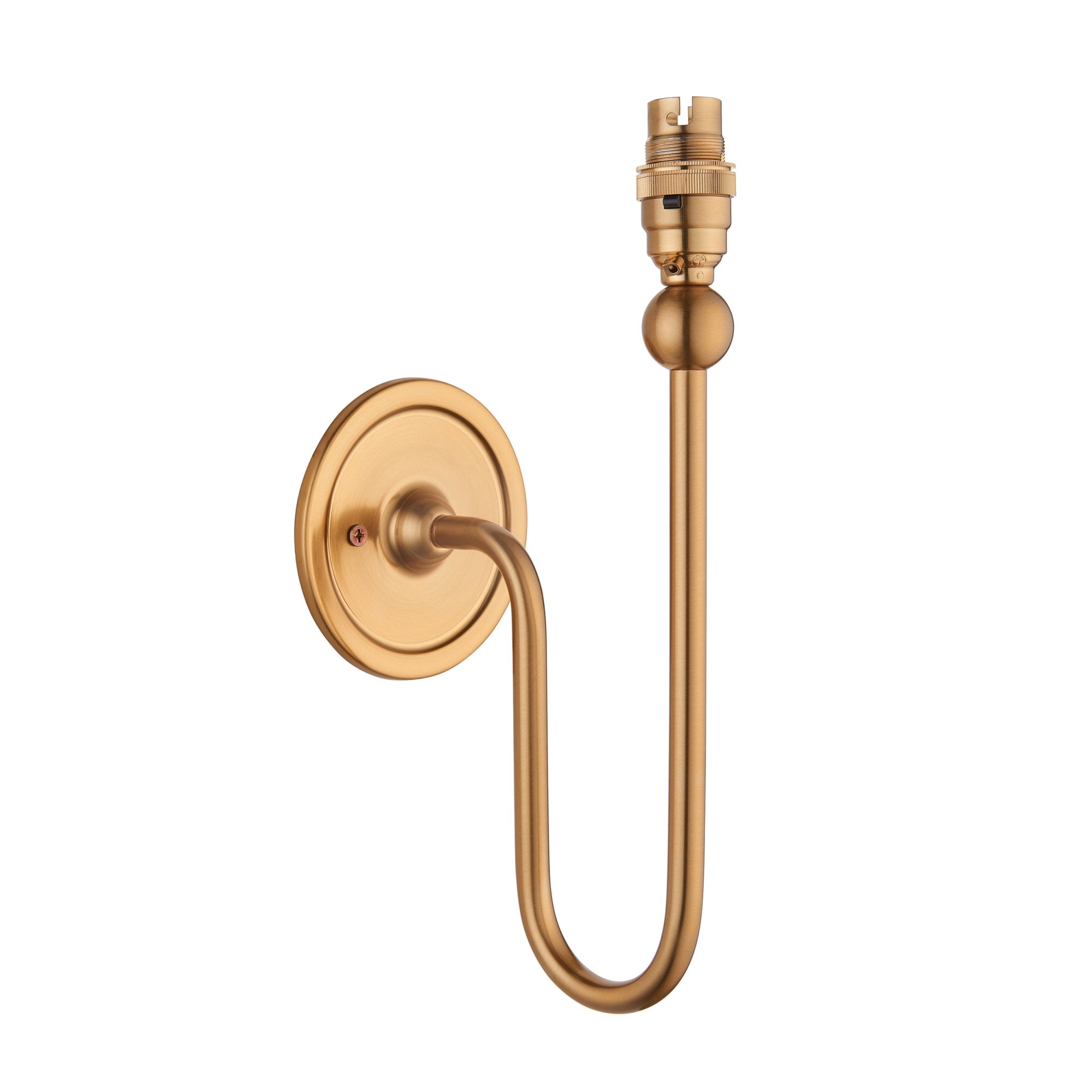 Endon Santiago Single Light Wall - Brushed Aged Brass Plate