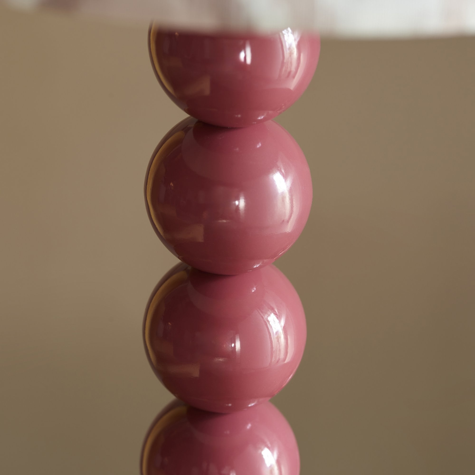 Endon Higgledy Single Light Table Lamp - Gloss Pink Clay Paint
