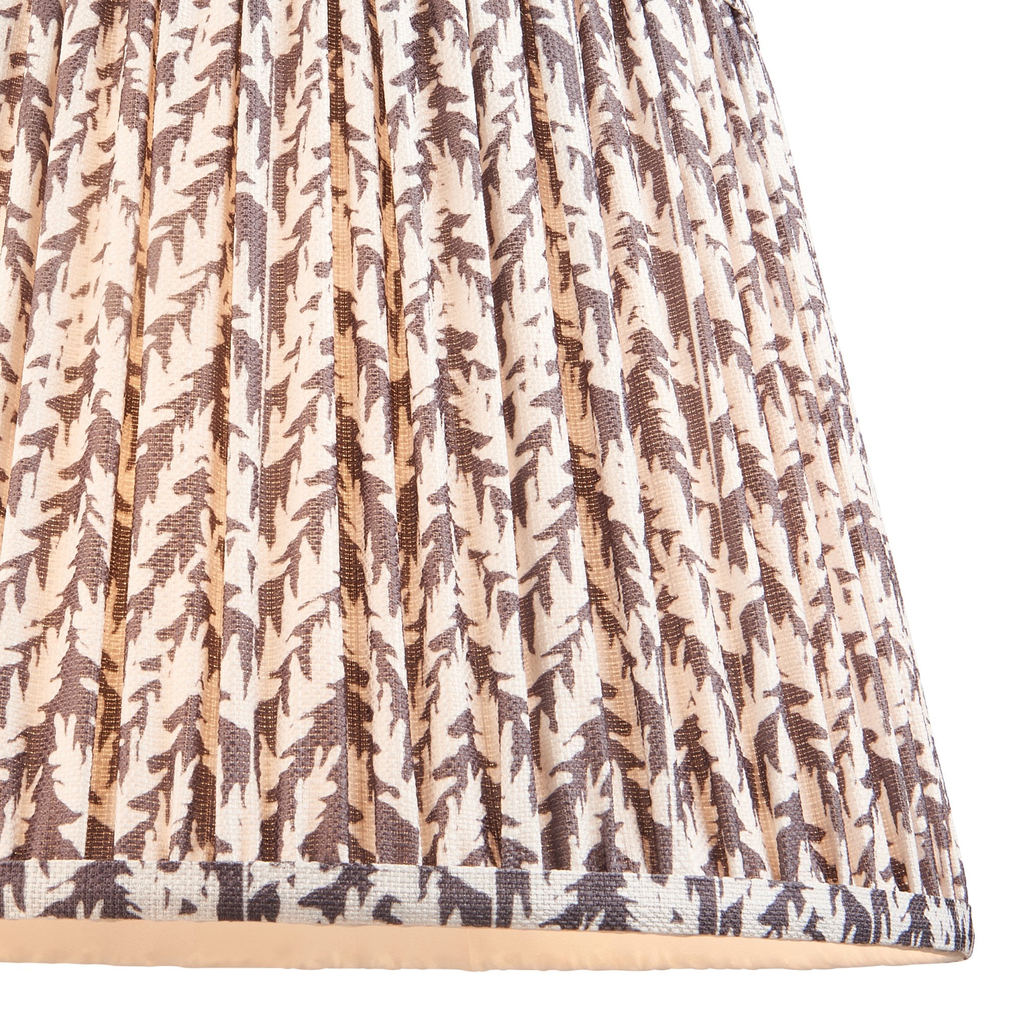 Endon Leaf Single Light Shade 35cm - Pearl Grey Fabric