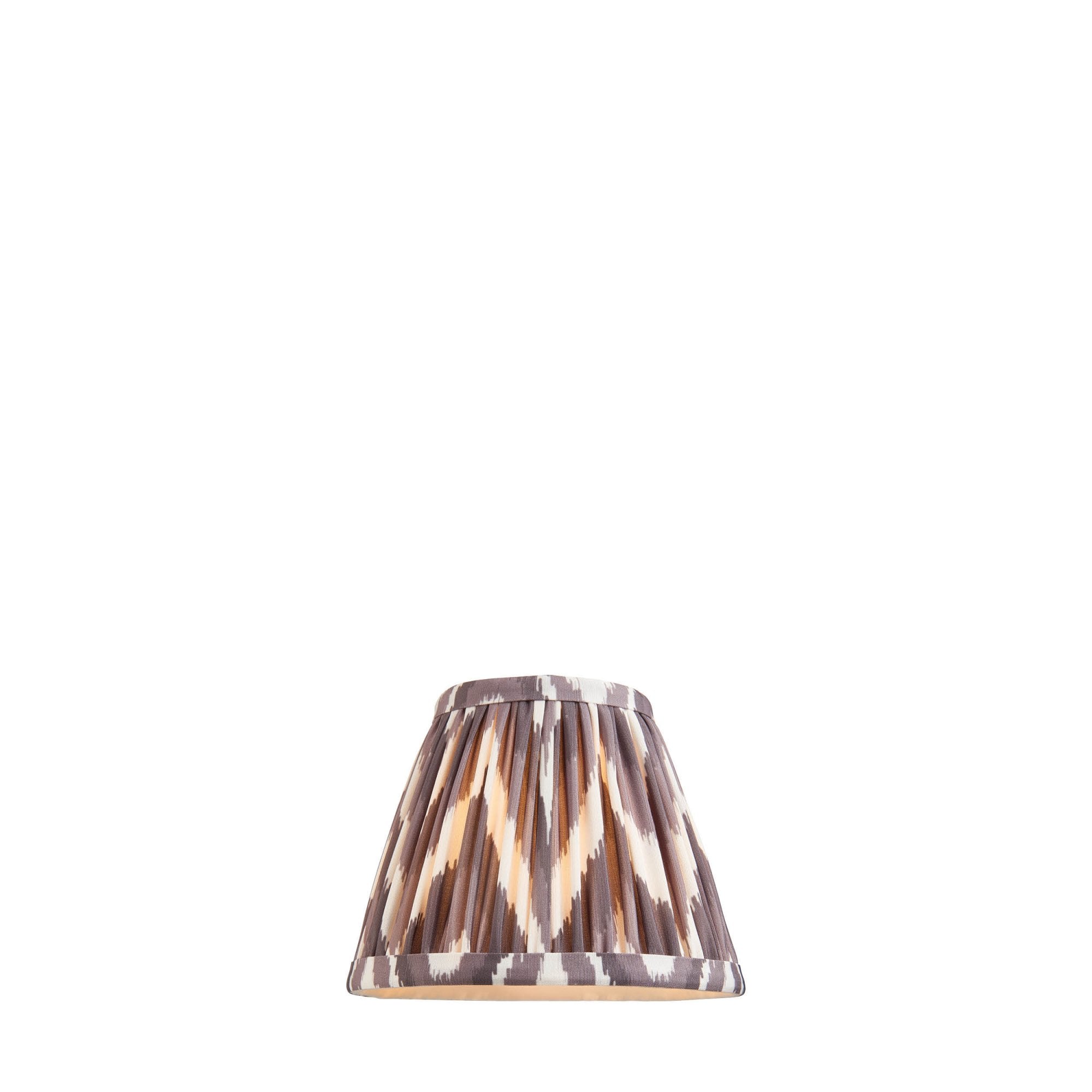 Endon Zigzag Single Light Shade 16cm - Pearl Grey Fabric