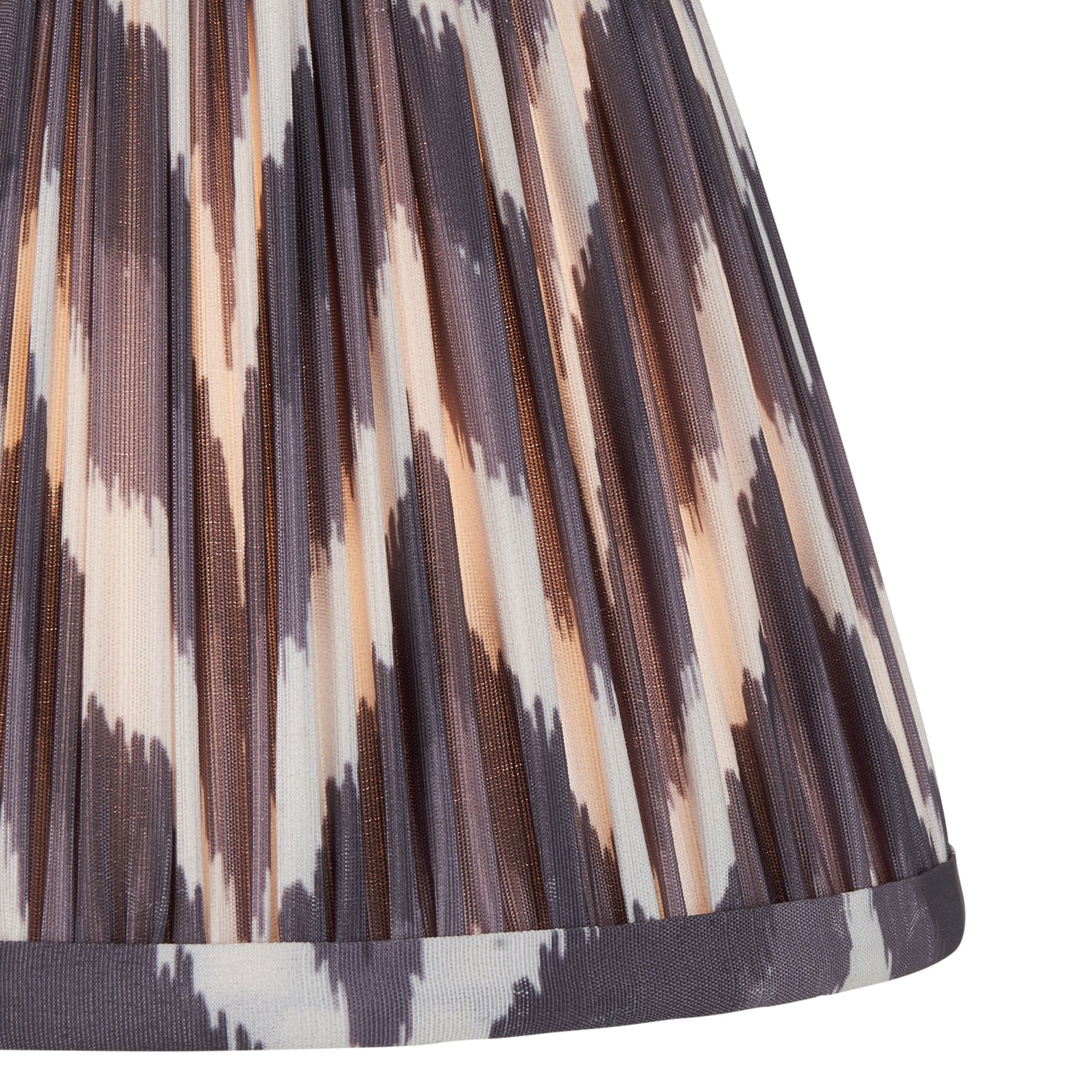 Endon Zigzag Single Light Shade 20cm - Pearl Grey Fabric