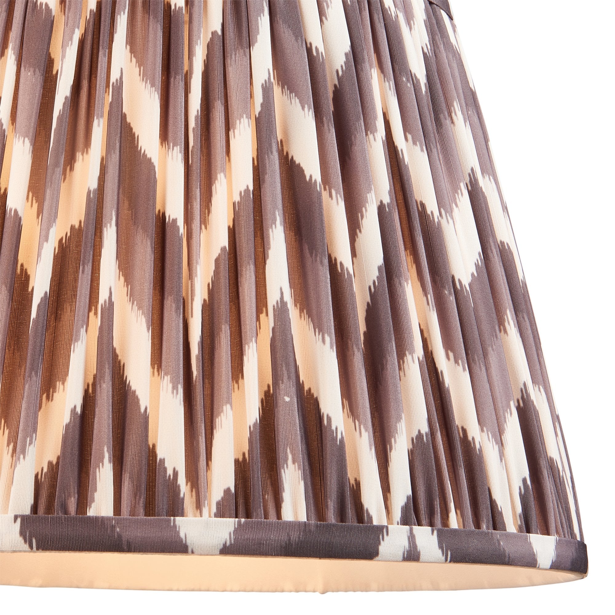Endon Zigzag Single Light Shade 35cm - Pearl Grey Fabric