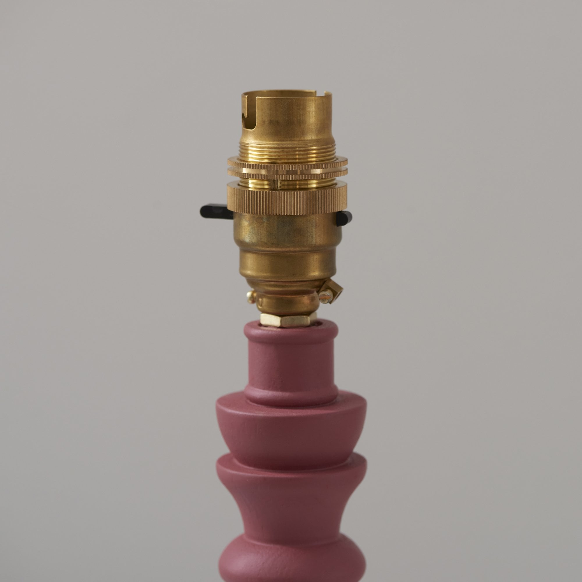 Endon Bibury Single Light Table Lamp - Satin Pink Clay Paint & Brushed Aged Brass Plate