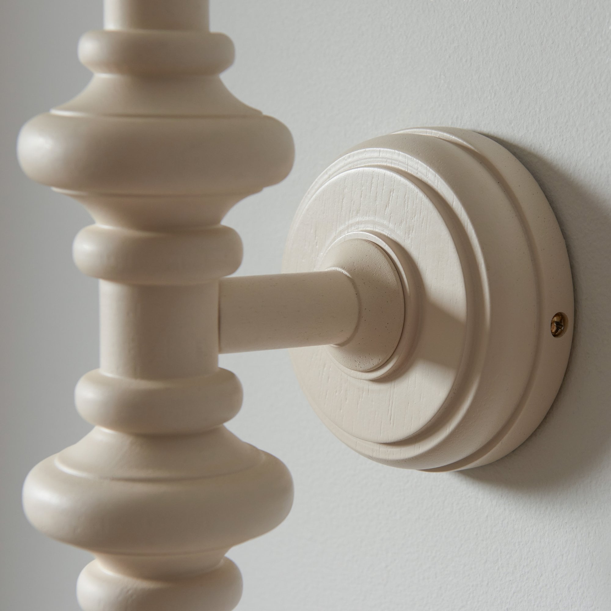 Endon Carnaby Single Light Wall - Satin Almond White Paint