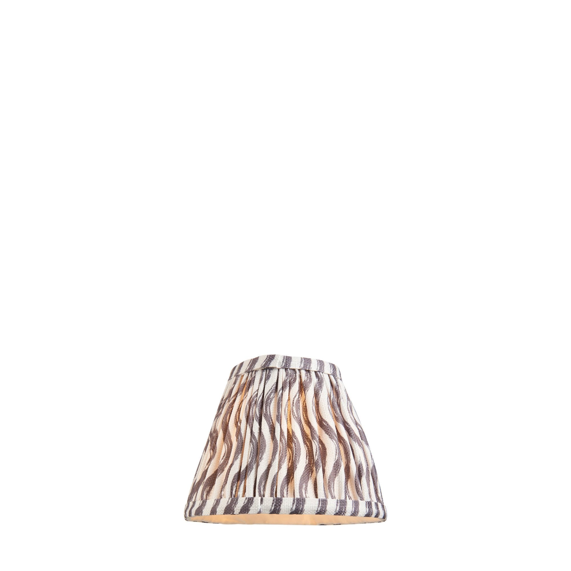 Endon Ripple Single Light Shade 16cm - Pearl Grey Fabric
