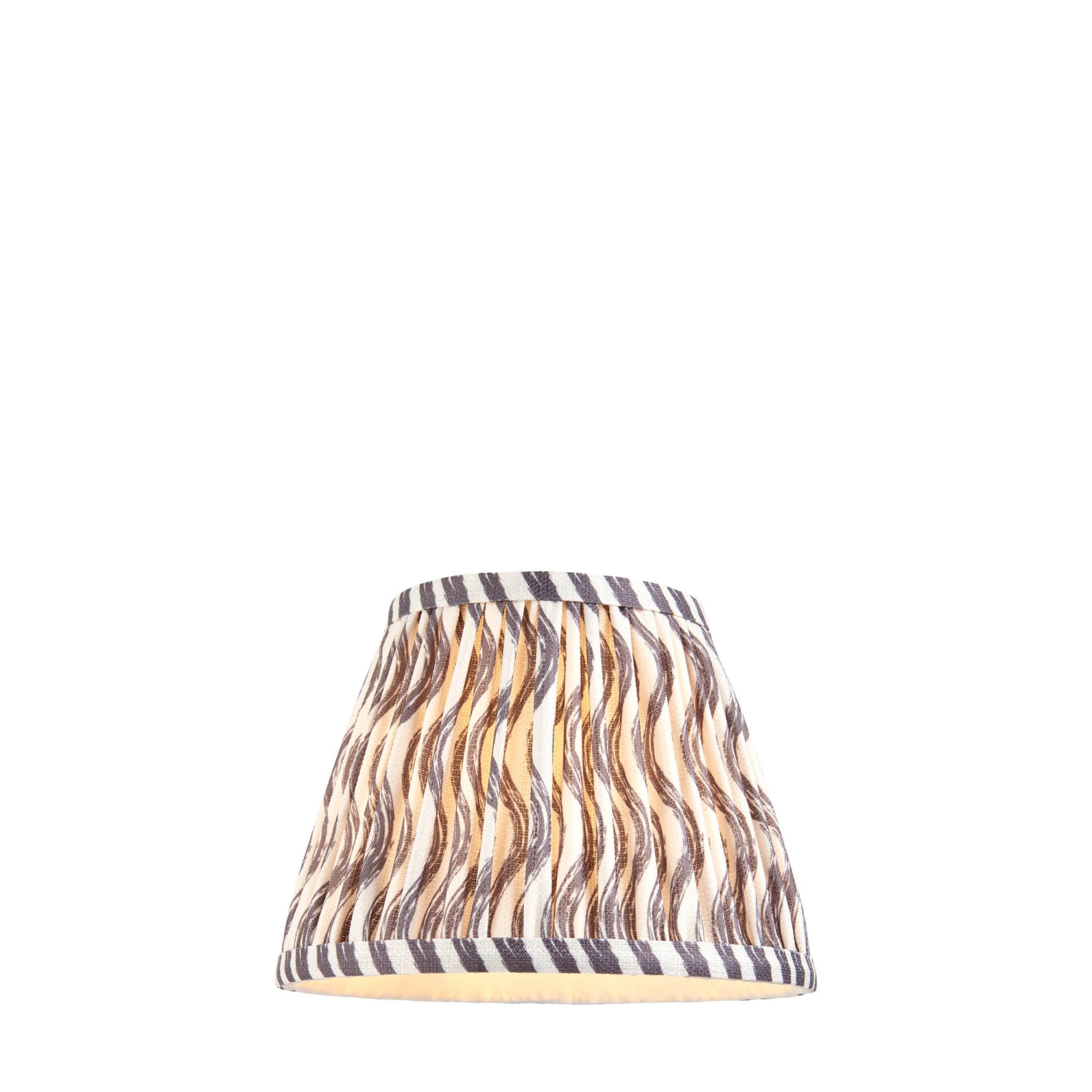 Endon Ripple Single Light Shade 20cm - Pearl Grey Fabric