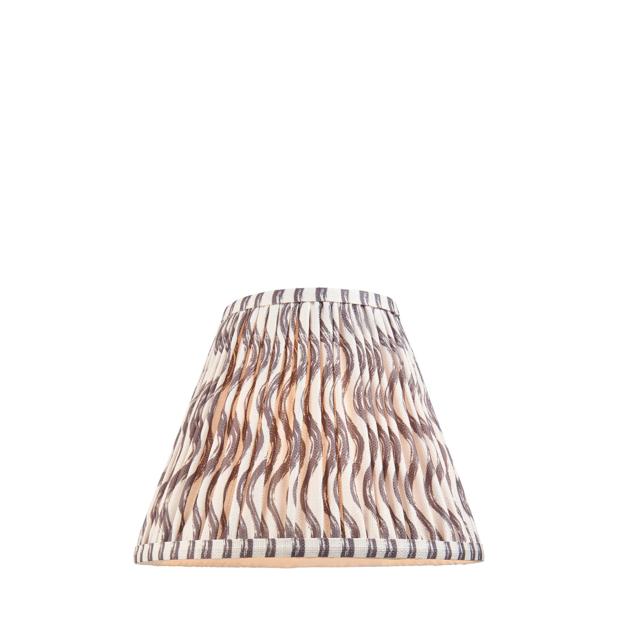 Endon Ripple Single Light Shade 25cm - Pearl Grey Fabric