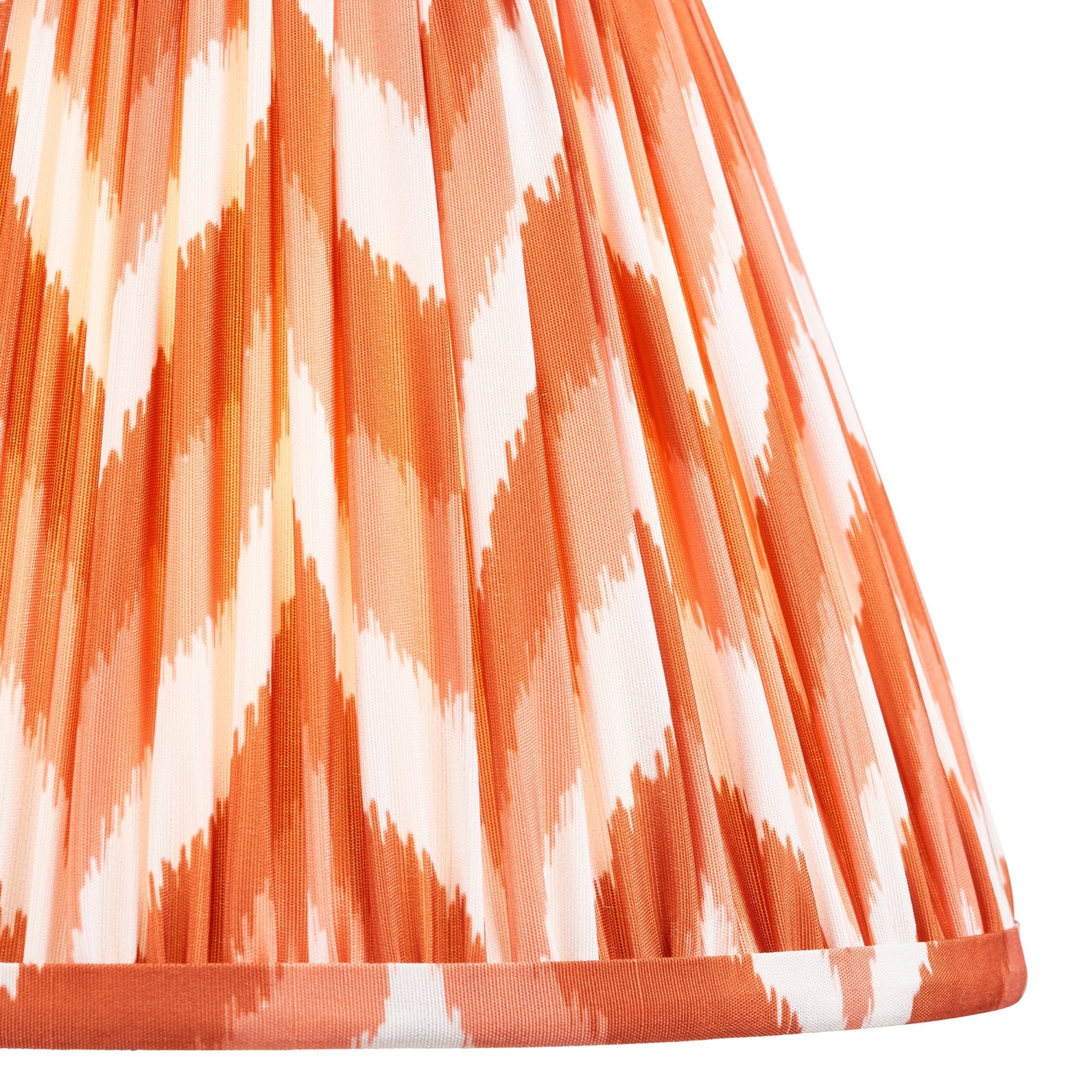 Endon Zigzag Single Light Shade 25cm - Apricot Orange Fabric