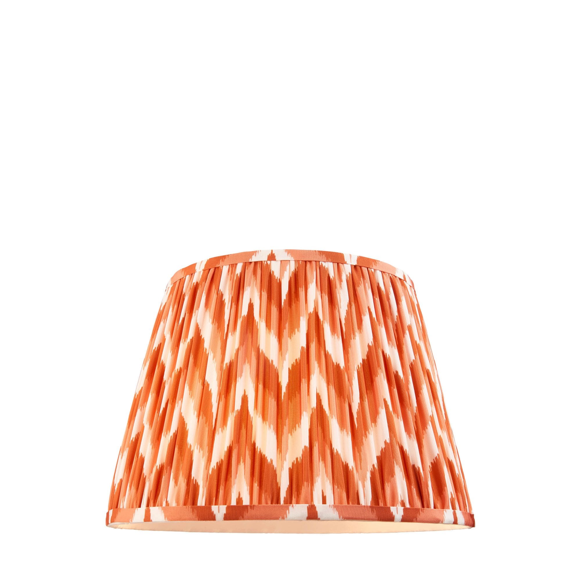 Endon Zigzag Single Light Shade 35cm - Apricot Orange Fabric