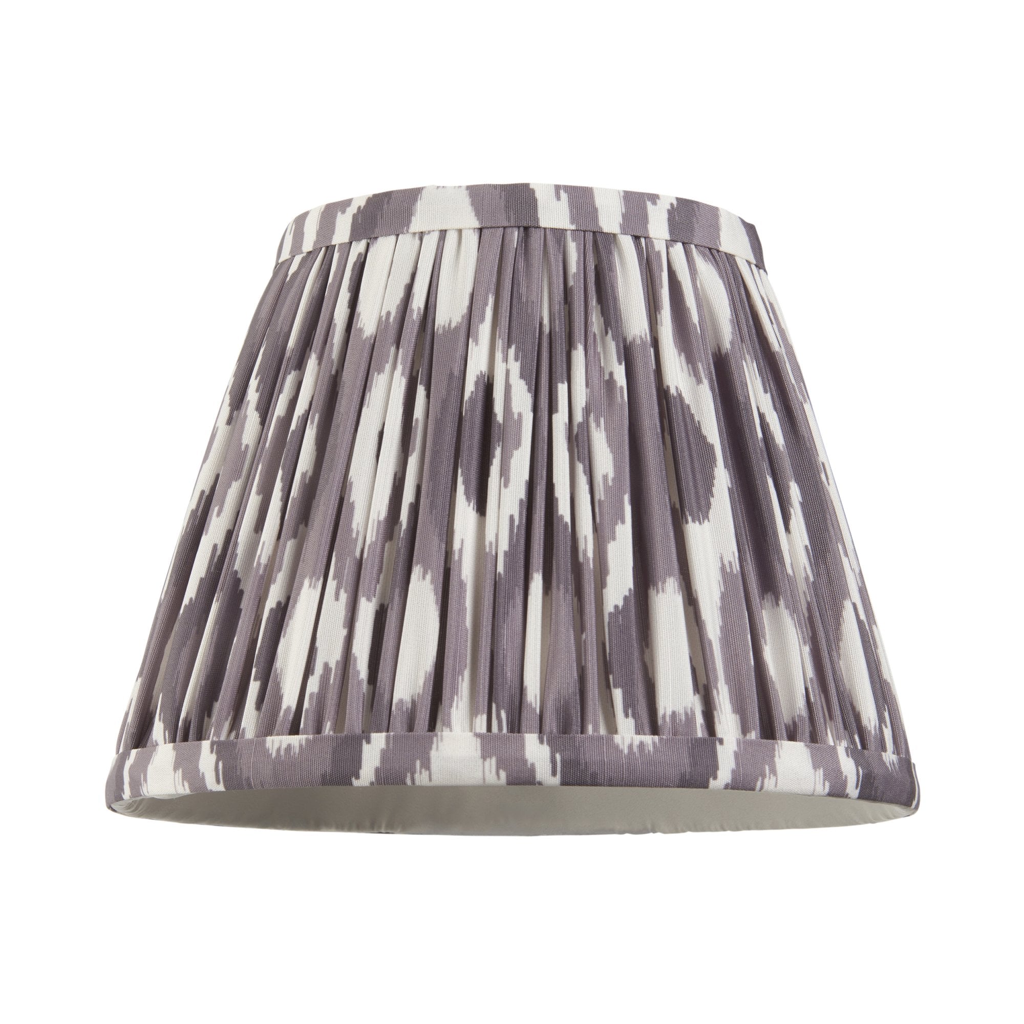 Endon Ikat Single Light Shade 20cm - Pearl Grey Fabric