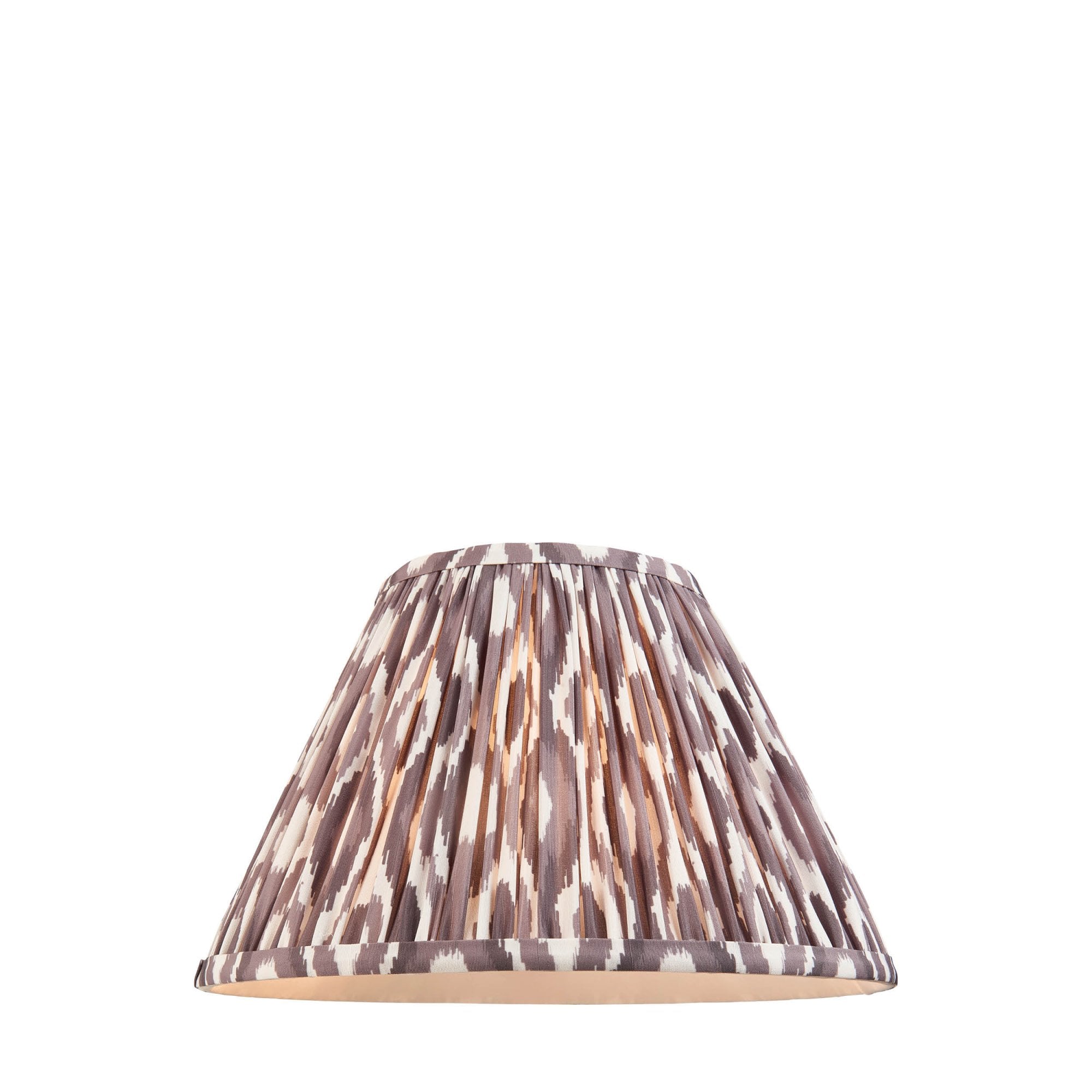 Endon Ikat Single Light Shade 30cm - Pearl Grey Fabric