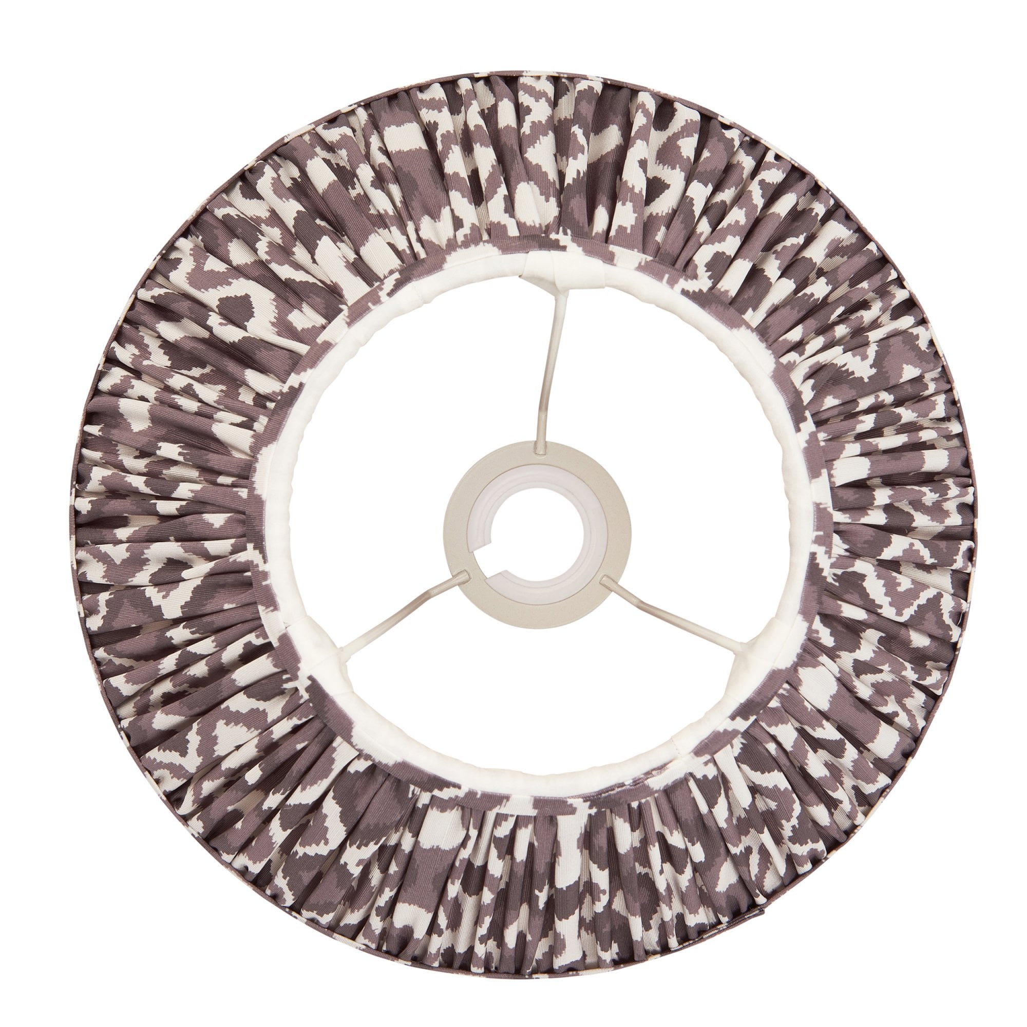 Endon Ikat Single Light Shade 30cm - Pearl Grey Fabric