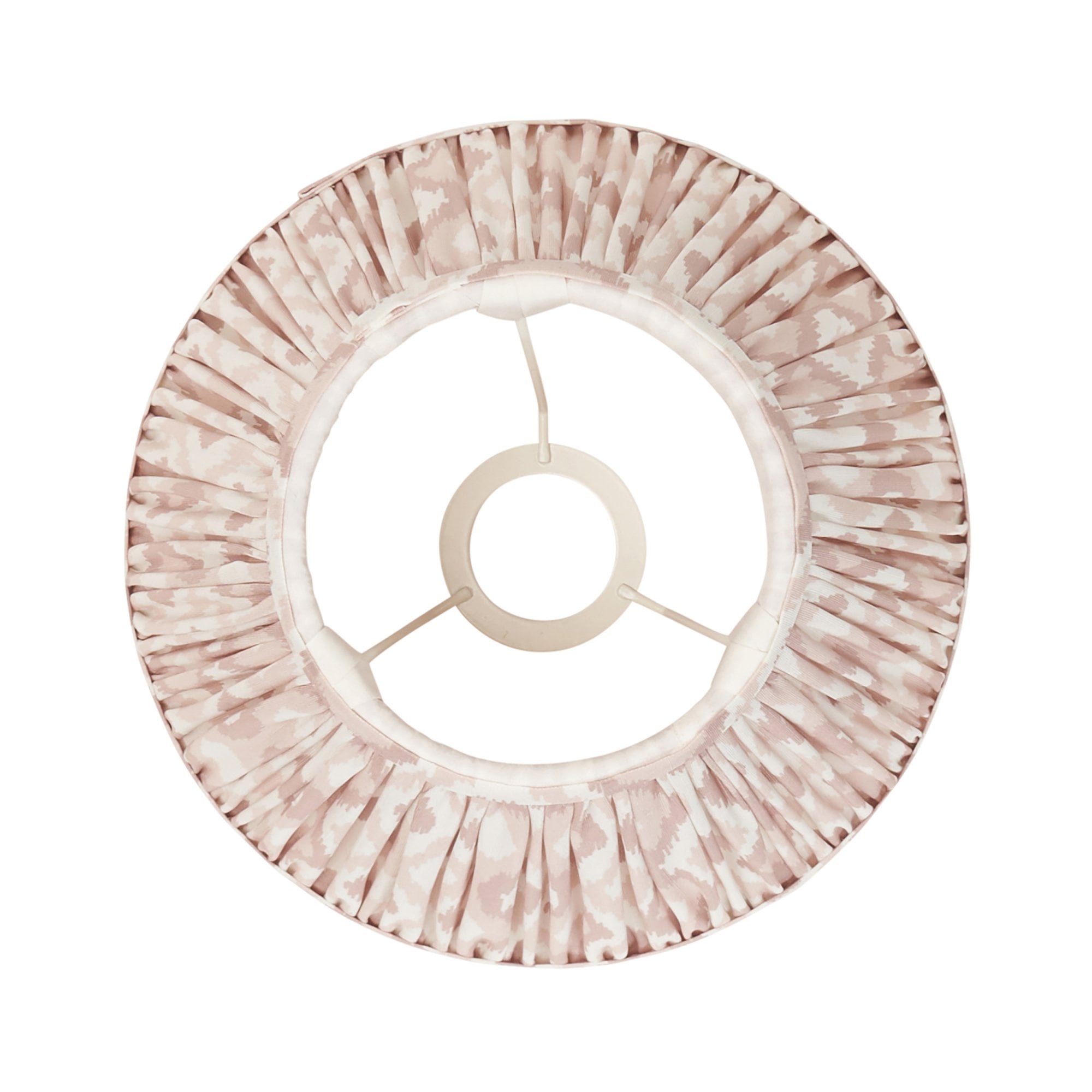 Endon Ikat Single Light Shade 25cm - Neutral Print Fabric