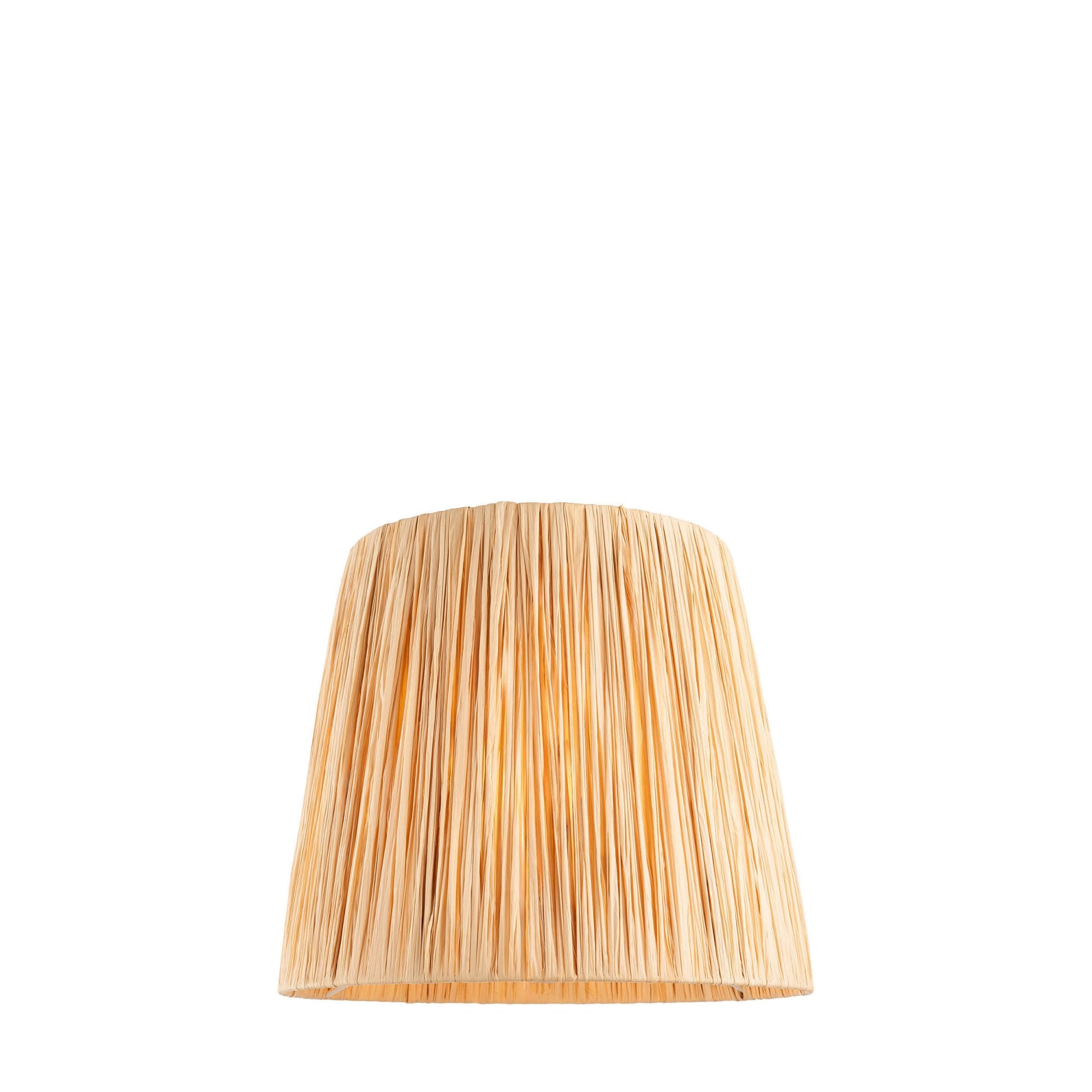Endon Raffia Single 30cm Tapered Light Shade - Natural Raffia & Matt Black