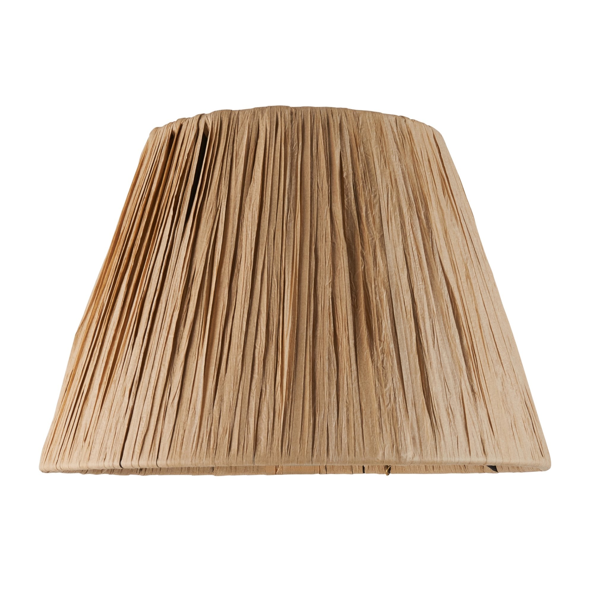 Endon Raffia Single 24cm Tapered Light Shade - Natural Raffia & Matt Black