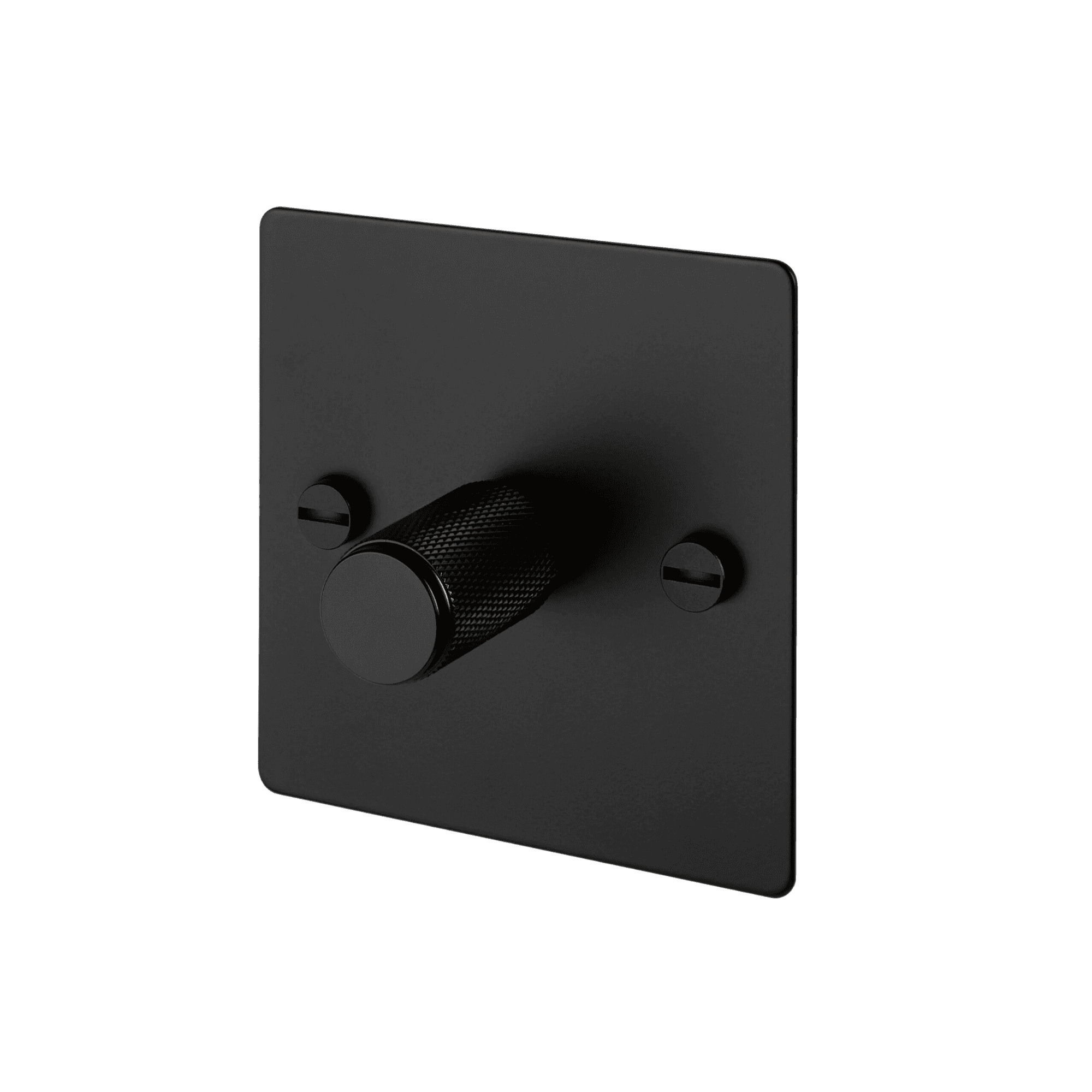 Buster + Punch 1G Dimmer Switch 120W - Black Back Plate & Cross Knurl Pattern