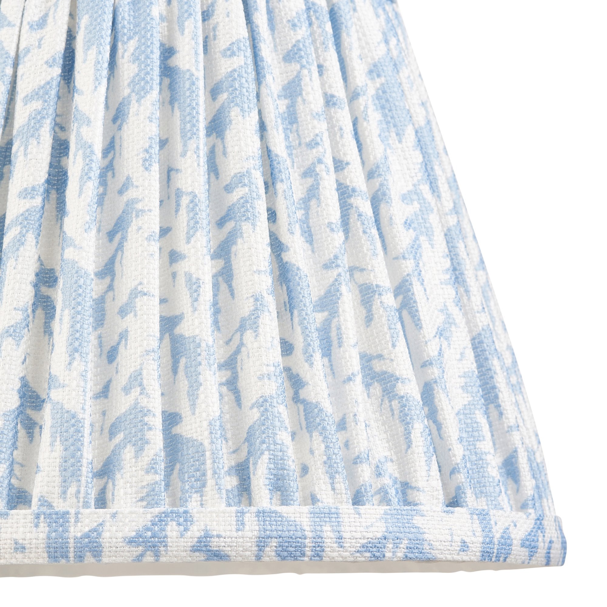 Endon Bibury Natural Ash Wood Table Lamp & Leaf 20cm Shell Bay Blue Shade