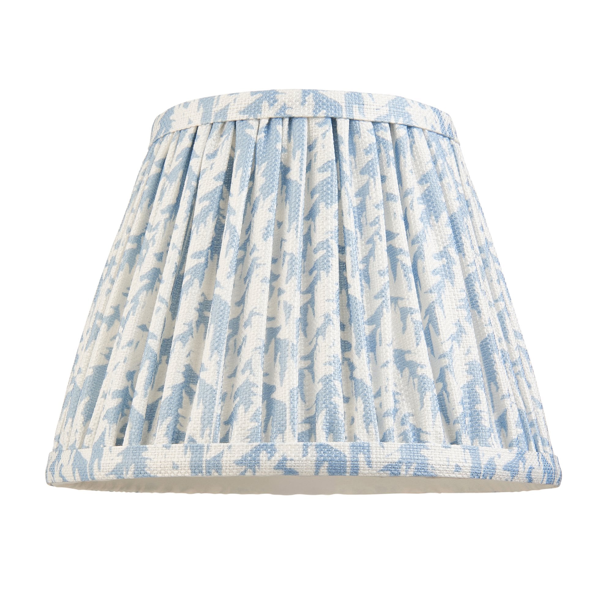 Endon Bibury Natural Ash Wood Table Lamp & Leaf 20cm Shell Bay Blue Shade