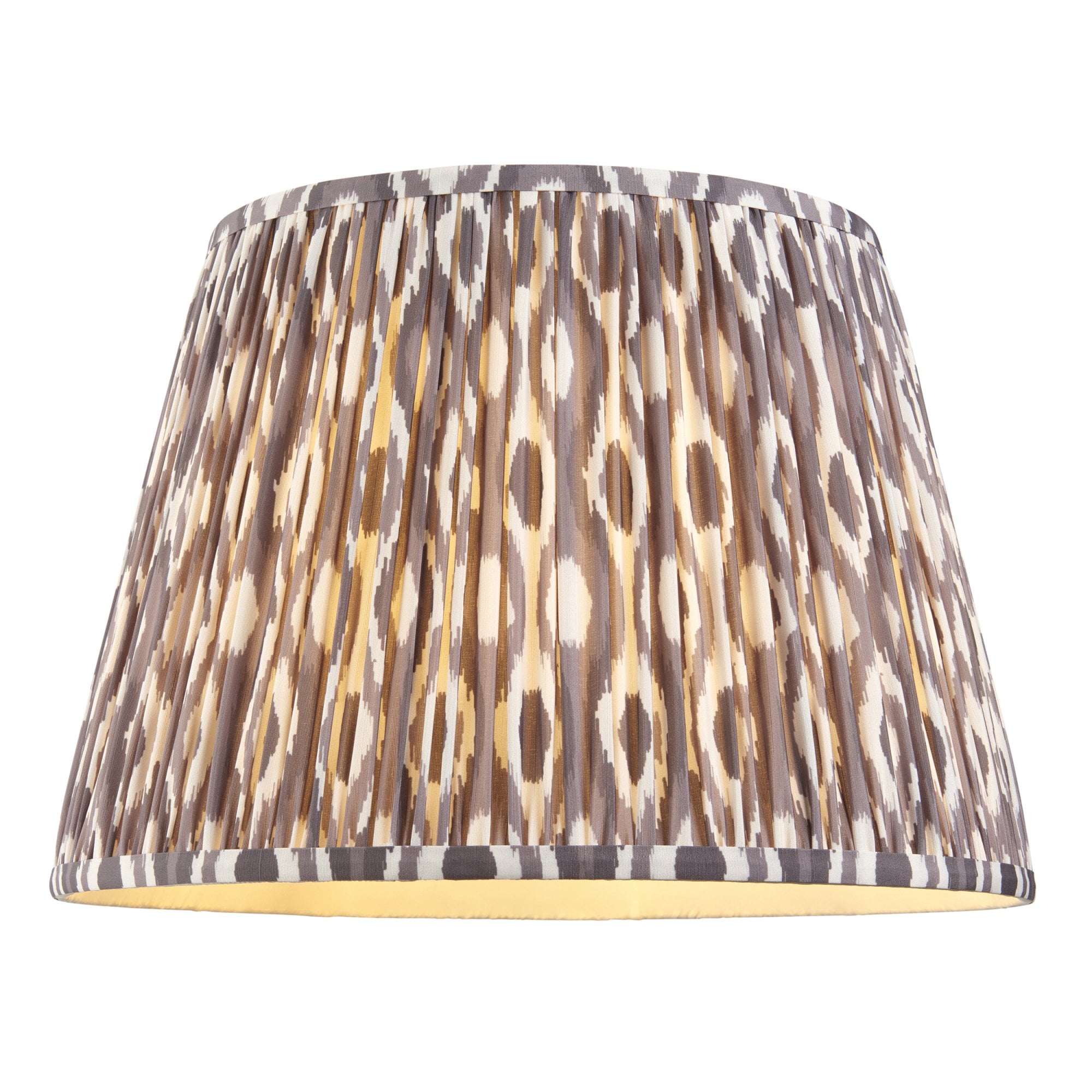 Endon Cane Floor Lamp & Ikat 40cm Pearl Grey Shade