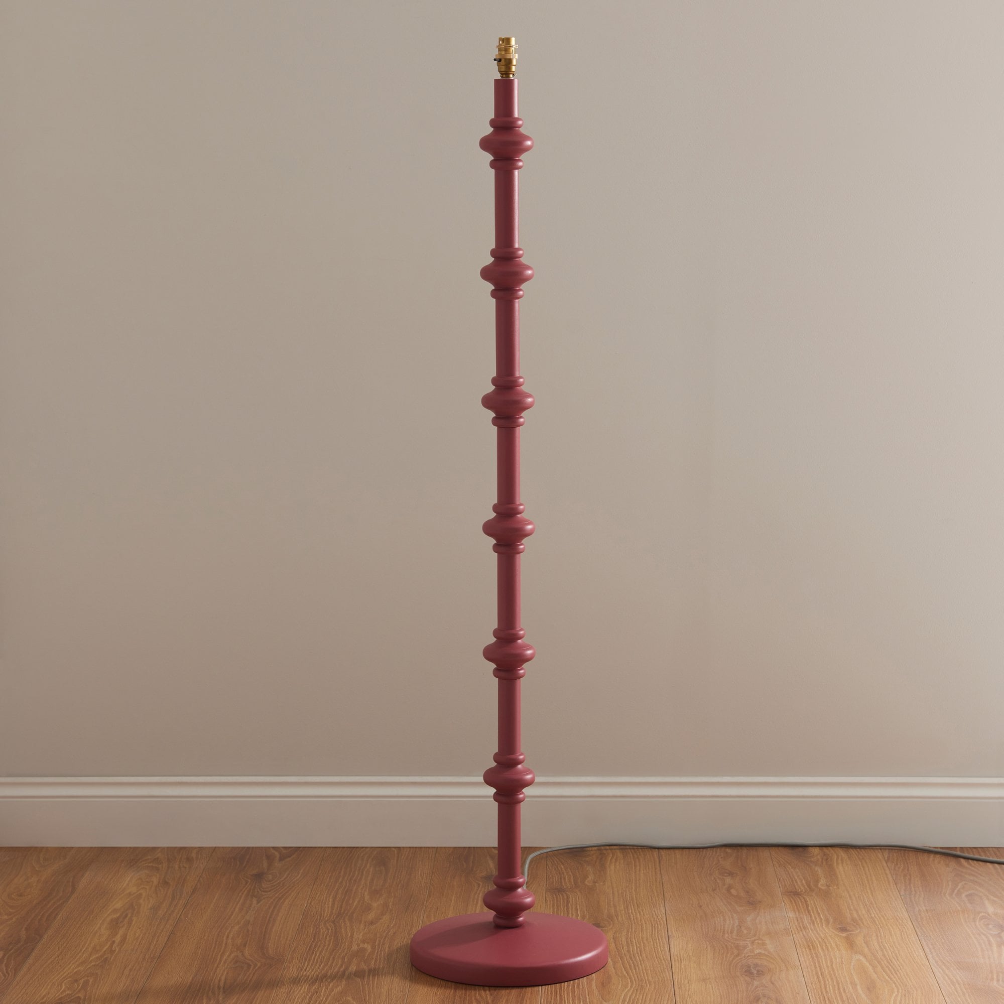 Endon Carnaby Floor Lamp & Ikat 40cm Pearl Grey Shade