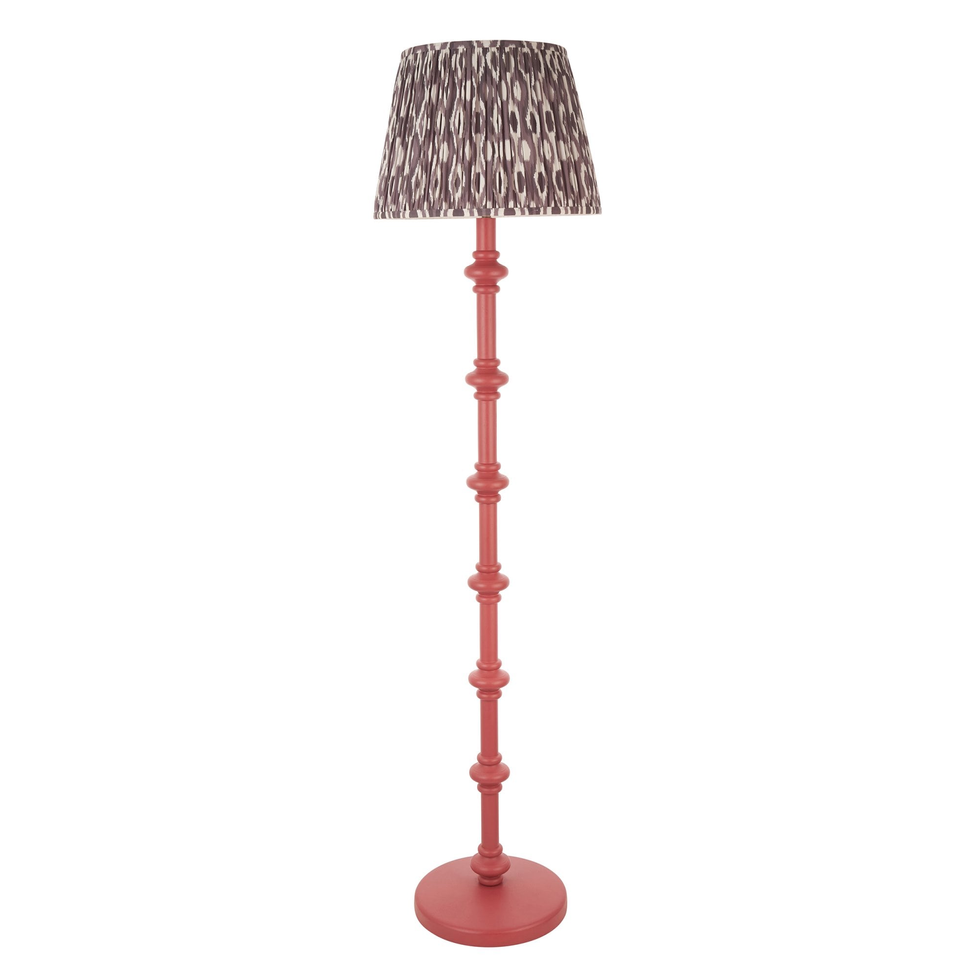 Endon Carnaby Floor Lamp & Ikat 40cm Pearl Grey Shade