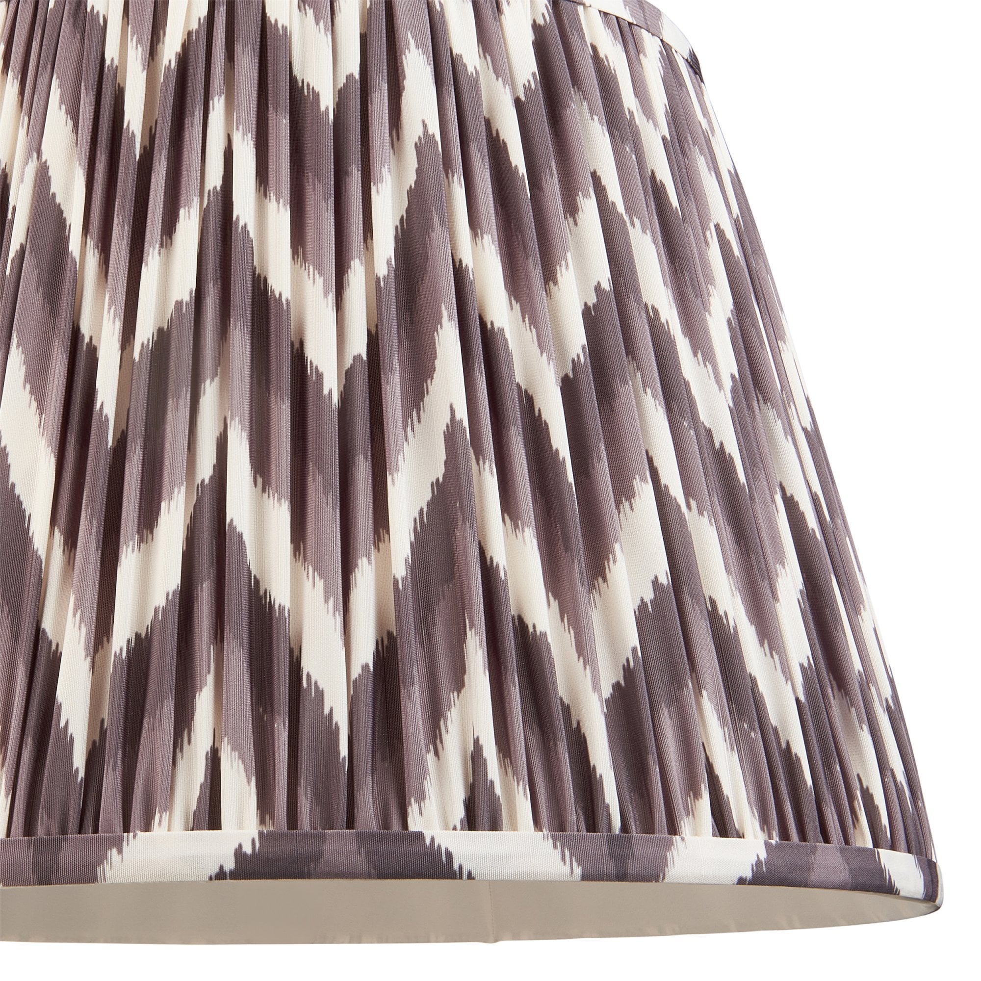 Endon Higgledy Gloss Pink Clay Floor Lamp & Zigzag 40cm Pearl Grey Shade