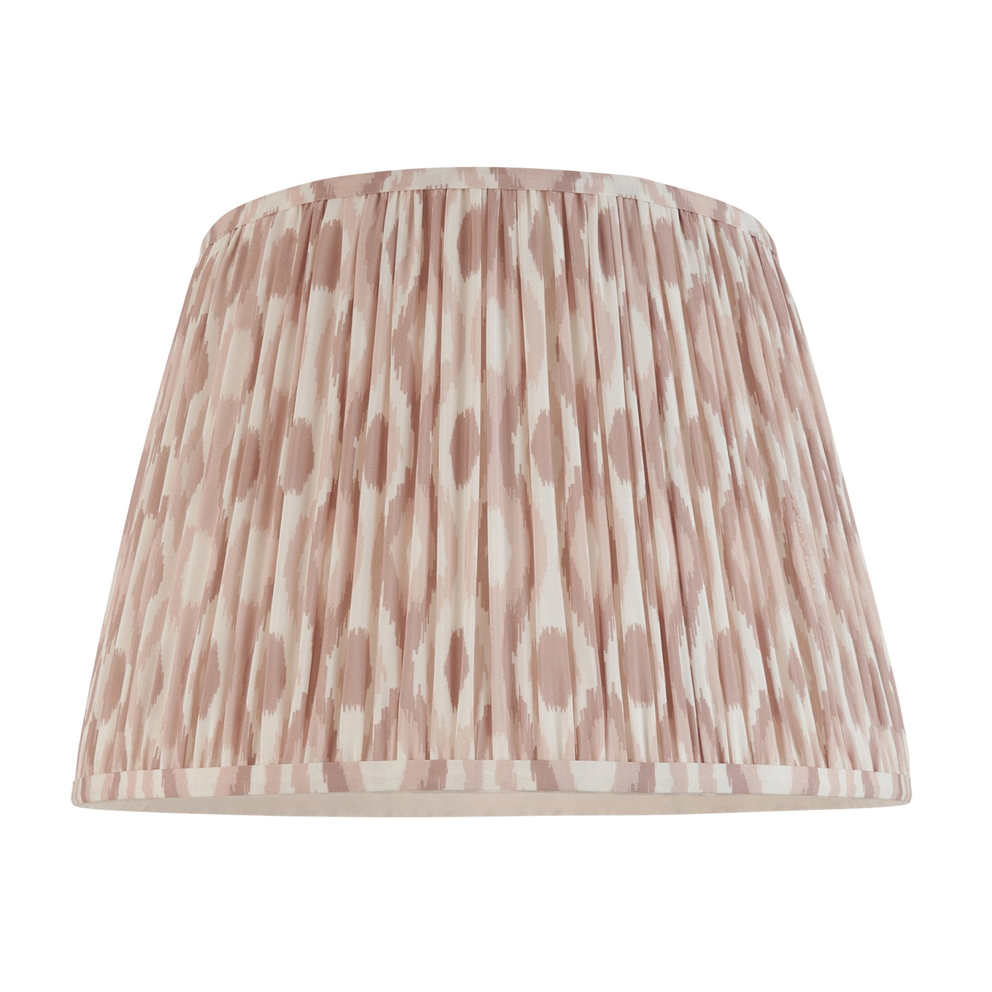 Endon Higgledy Gloss Pink Clay Floor Lamp & Ikat 40cm Neutral Shade