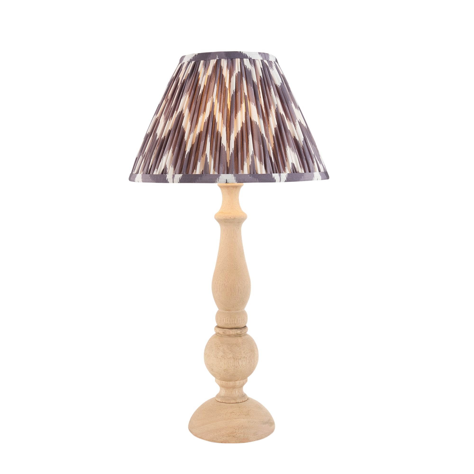Endon Hidcote Table Lamp & Zigzag 30cm Pearl Grey Shade
