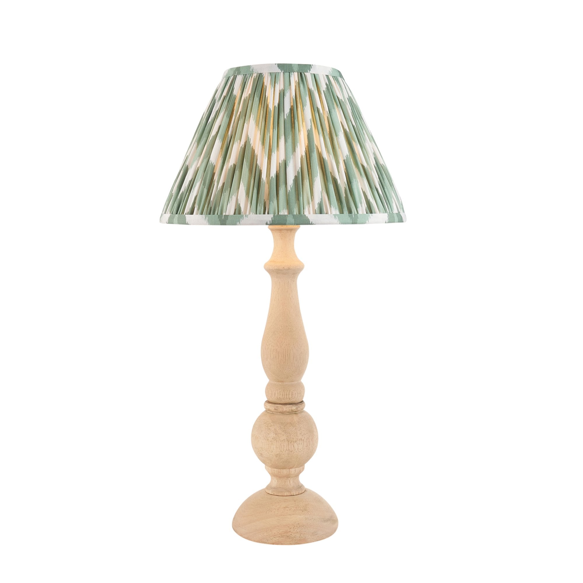 Endon Hidcote Table Lamp & Zigzag 30cm Cotswold Green Shade