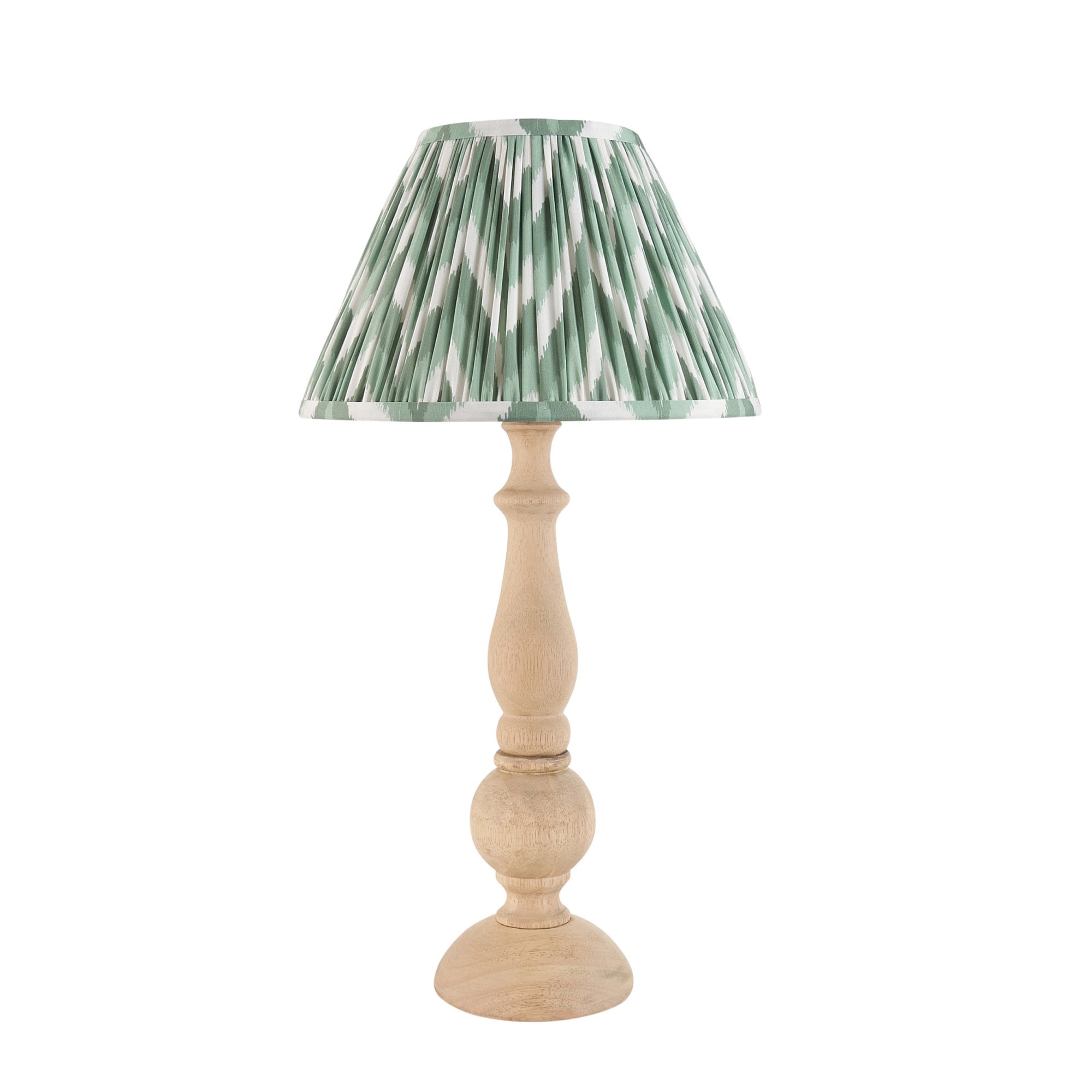 Endon Hidcote Table Lamp & Zigzag 30cm Cotswold Green Shade