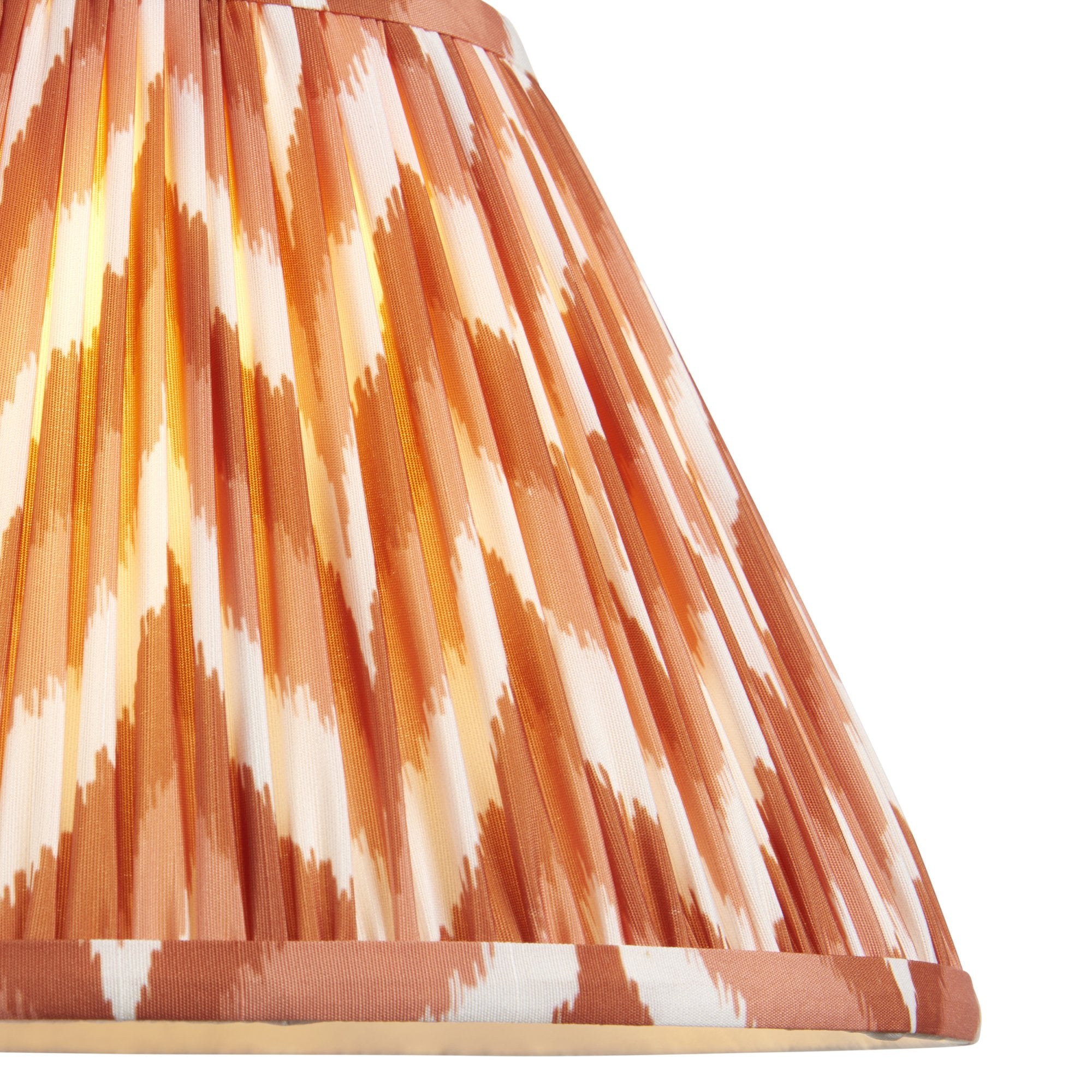 Endon Hidcote Table Lamp & Zigzag 30cm Apricot Orange Shade