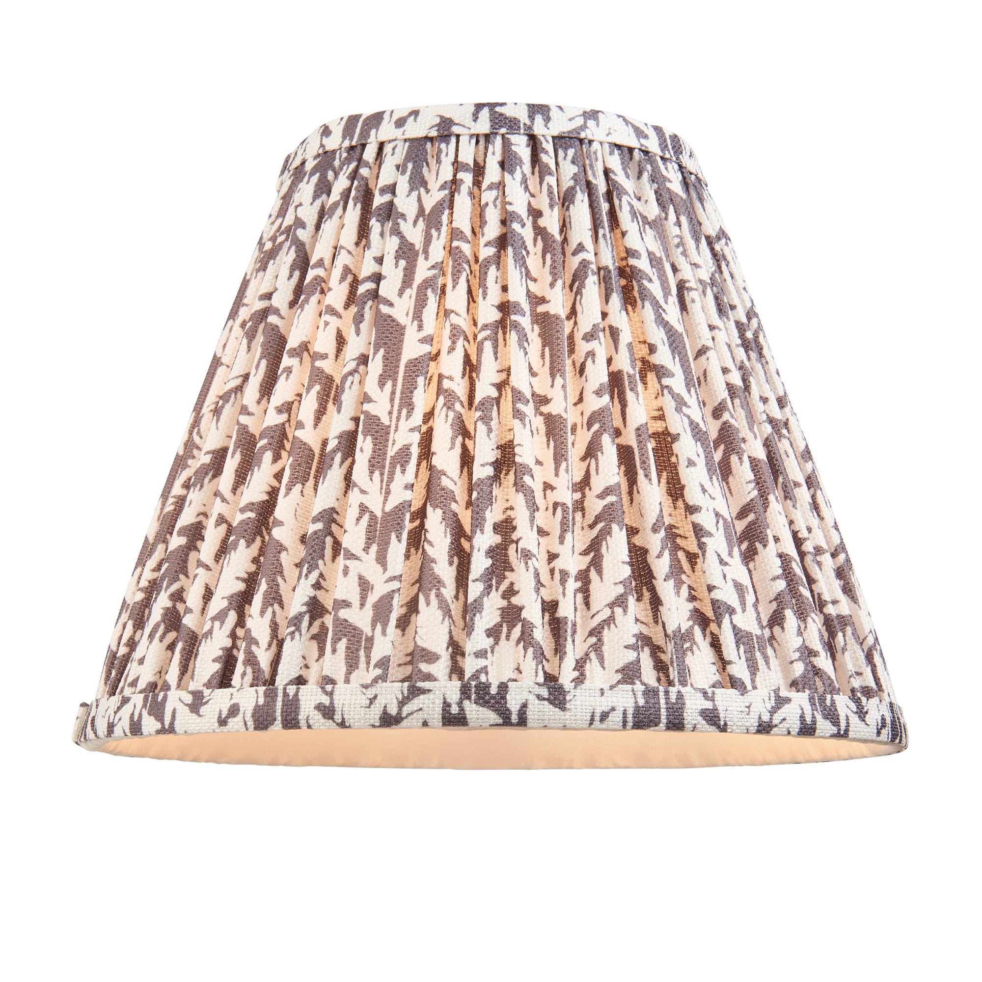 Endon Burley Rechargeable Table Lamp & Leaf 25cm Pearl Grey Shade