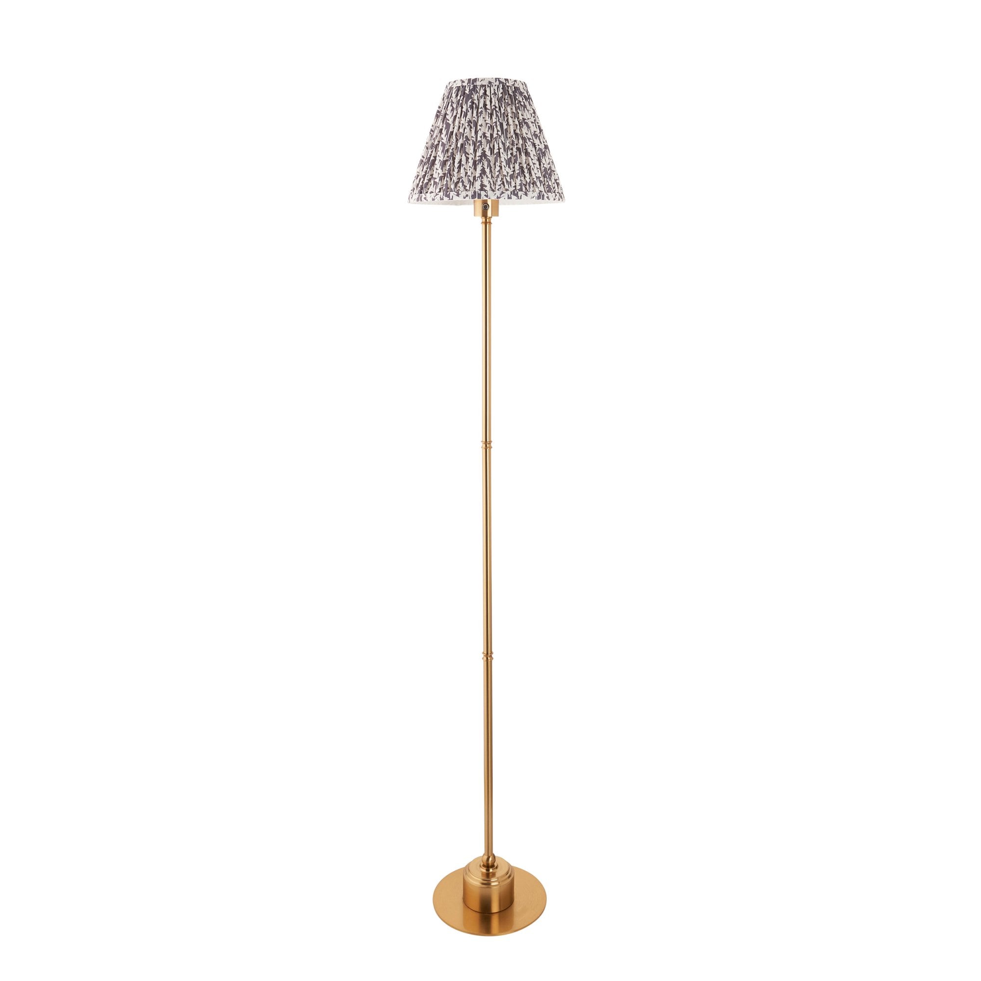 Endon Burley Rechargeable Table Lamp & Leaf 25cm Pearl Grey Shade