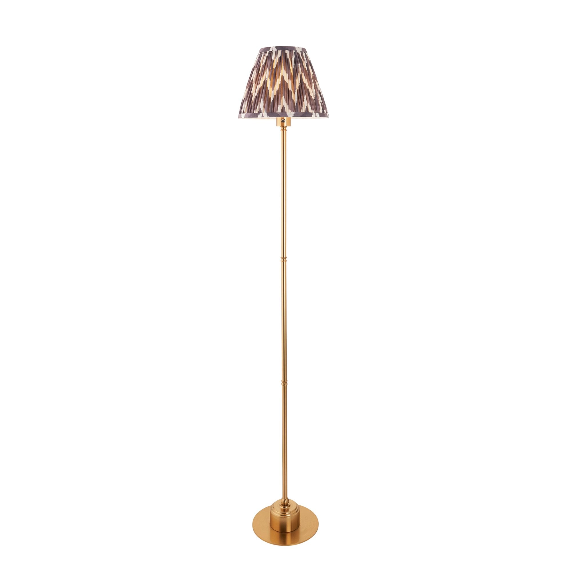 Endon Burley Rechargeable Table Lamp & Zigzag 25cm Pearl Grey Shade