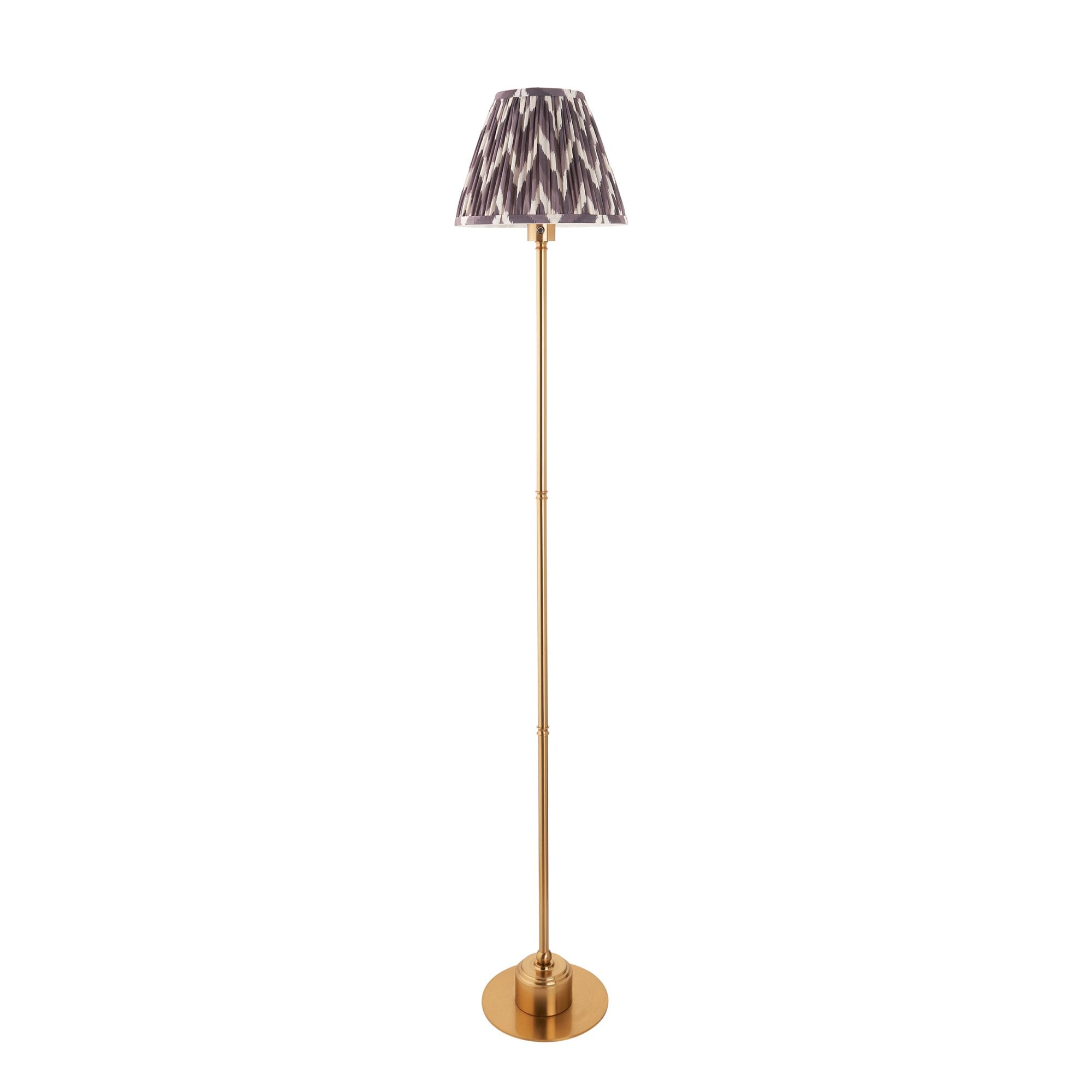Endon Burley Rechargeable Table Lamp & Zigzag 25cm Pearl Grey Shade