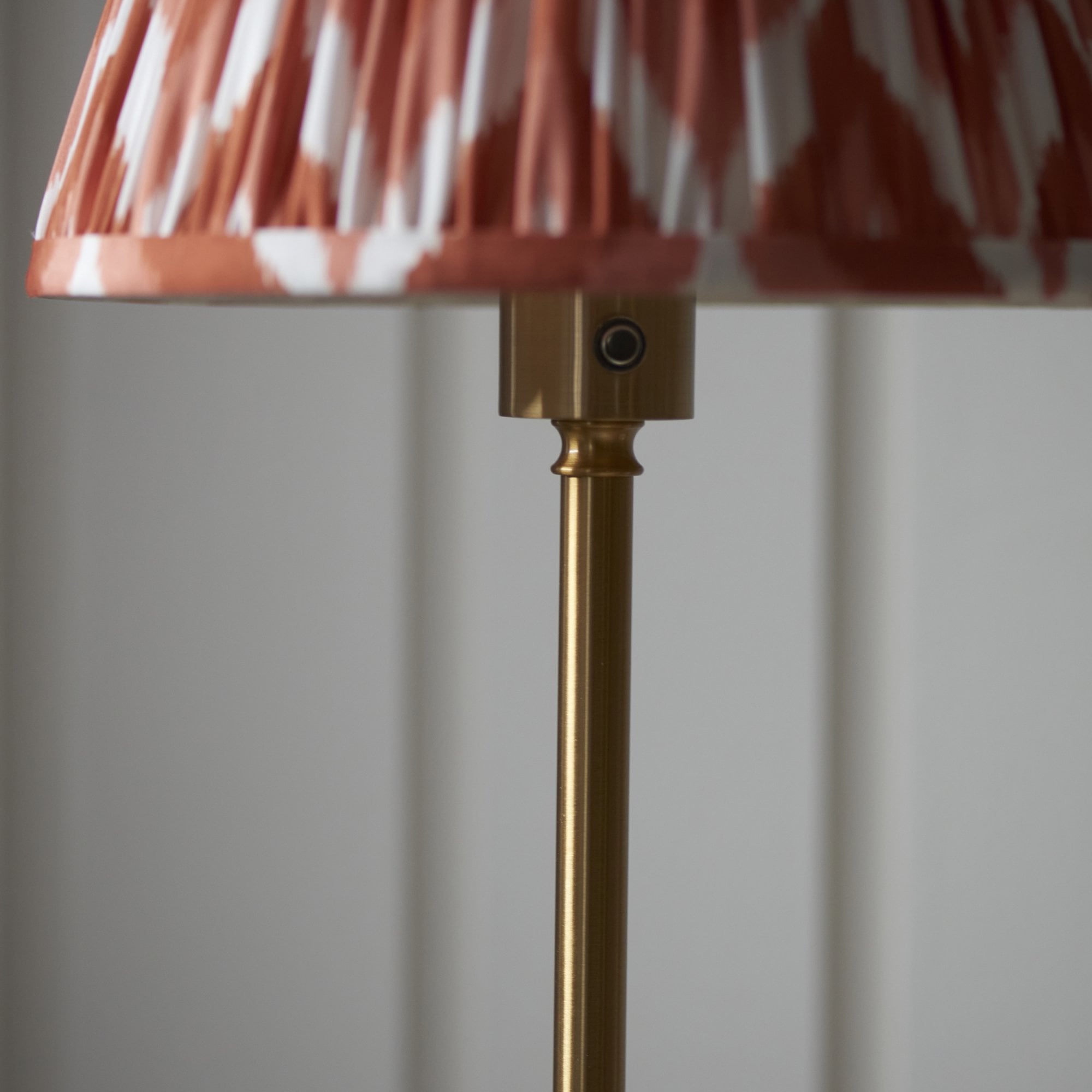 Endon Burley Rechargeable Table Lamp & Zigzag 25cm Apricot Orange Shade