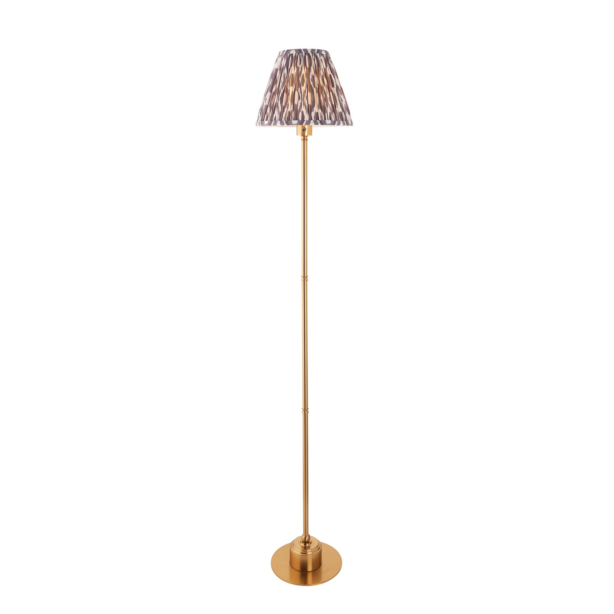 Endon Burley Rechargeable Table Lamp & Ikat 25cm Pearl Grey Shade