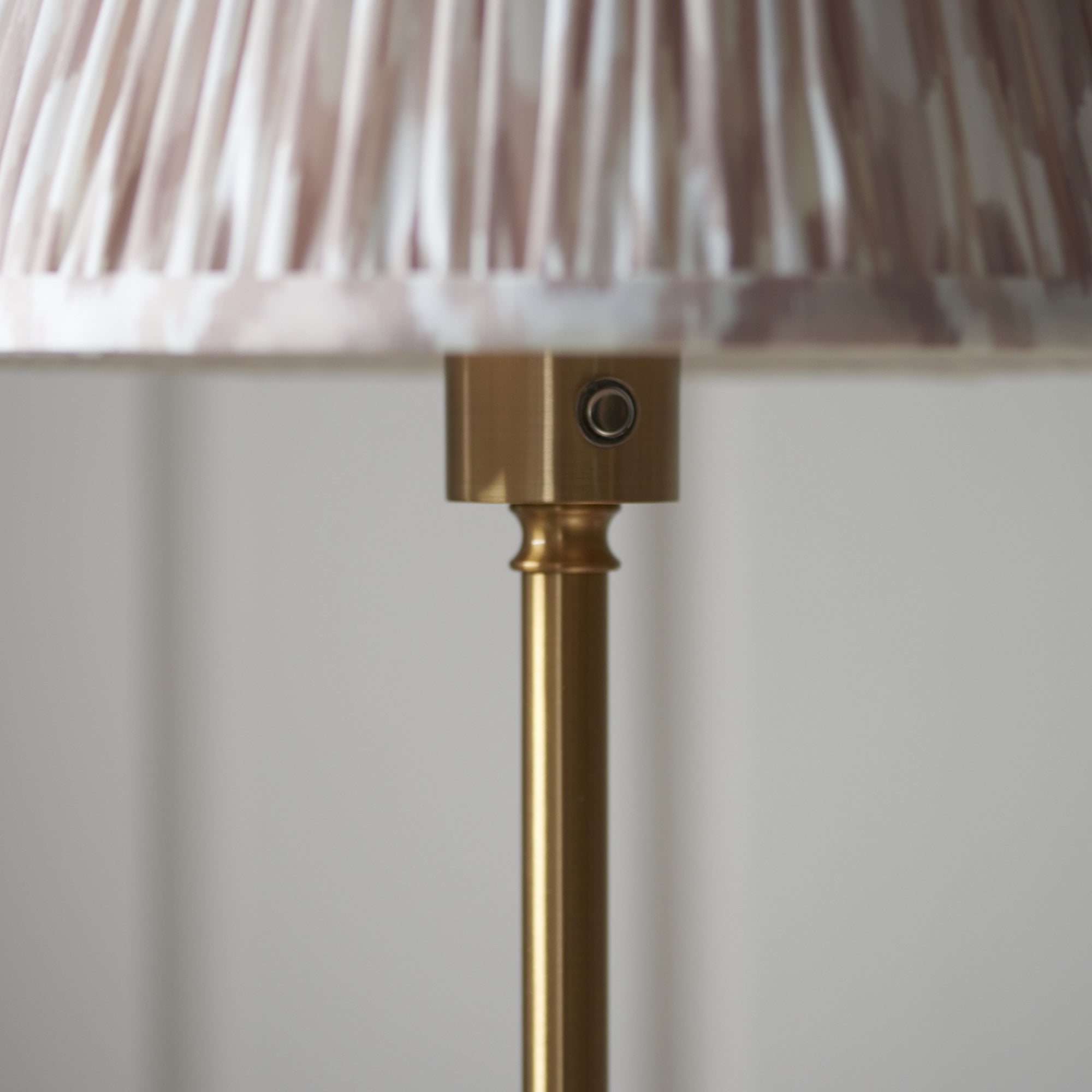 Endon Burley Rechargeable Table Lamp & Ikat 25cm Neutral Shade