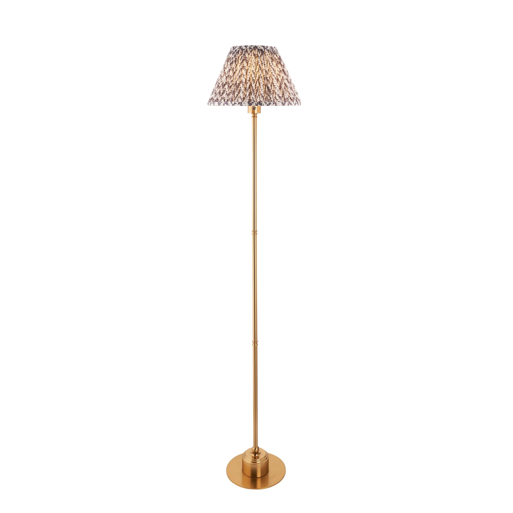 Endon Burley Rechargeable Table Lamp & Leaf 30cm Pearl Grey Shade