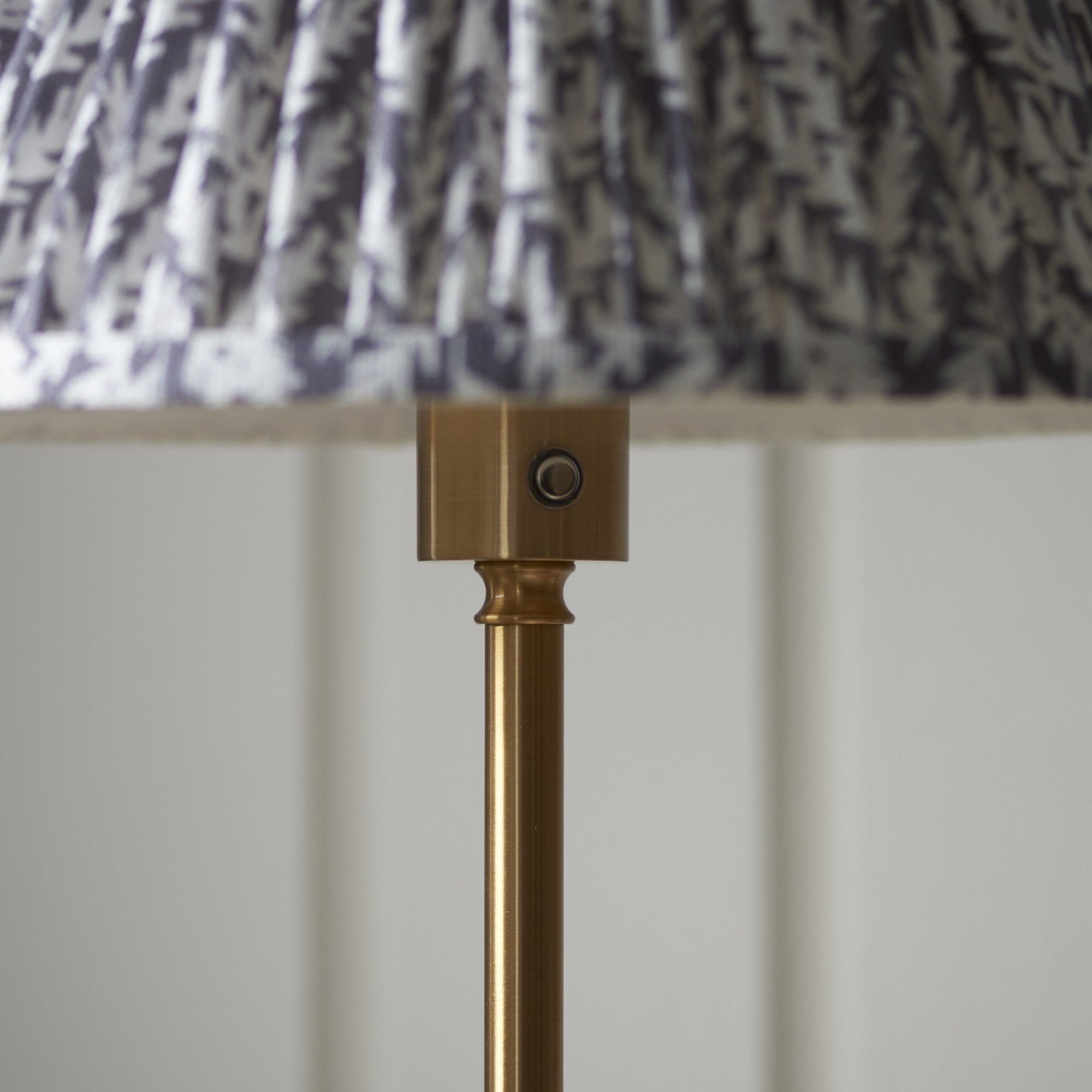 Endon Burley Rechargeable Table Lamp & Leaf 30cm Pearl Grey Shade