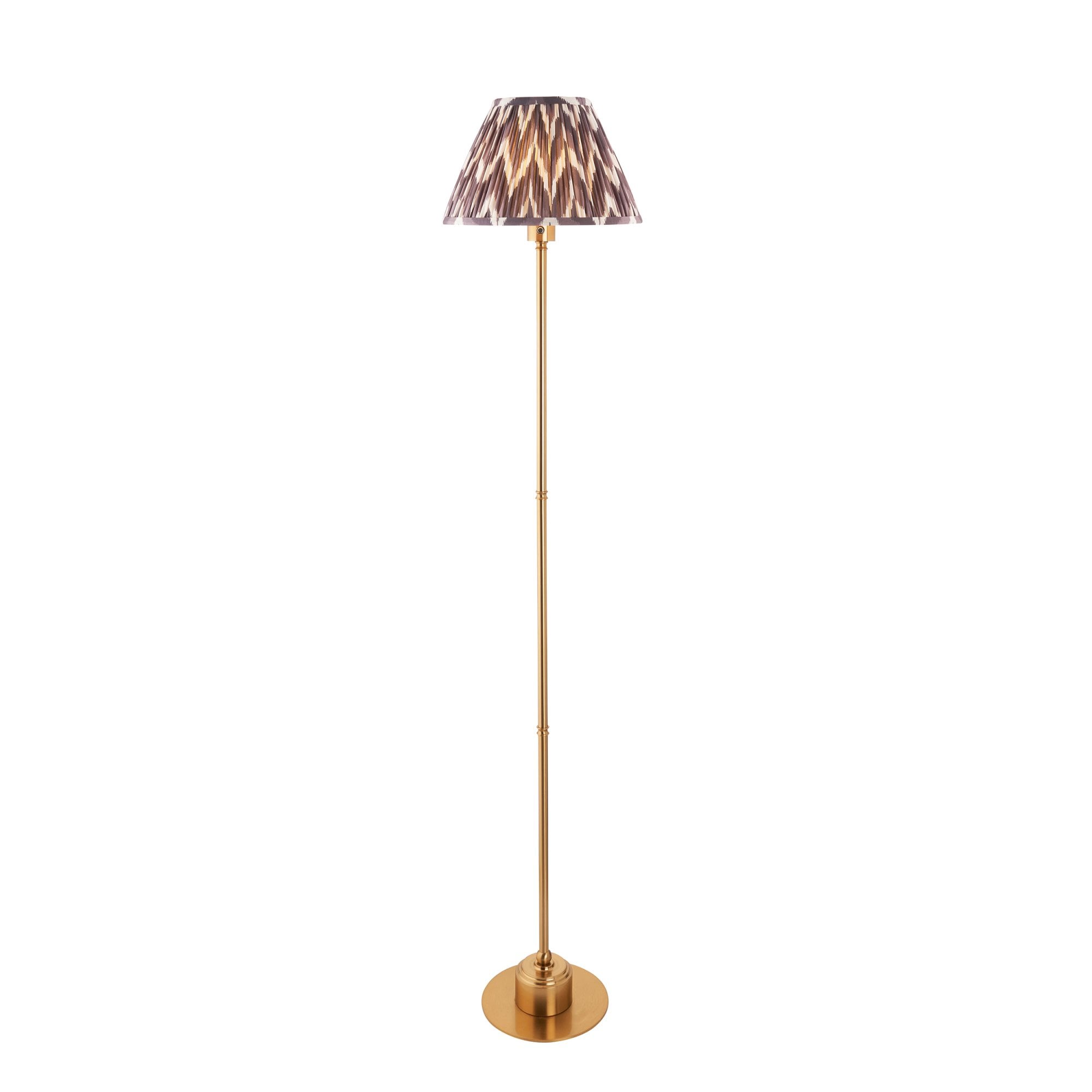 Endon Burley Rechargeable Table Lamp & Zigzag 30cm Pearl Grey Shade