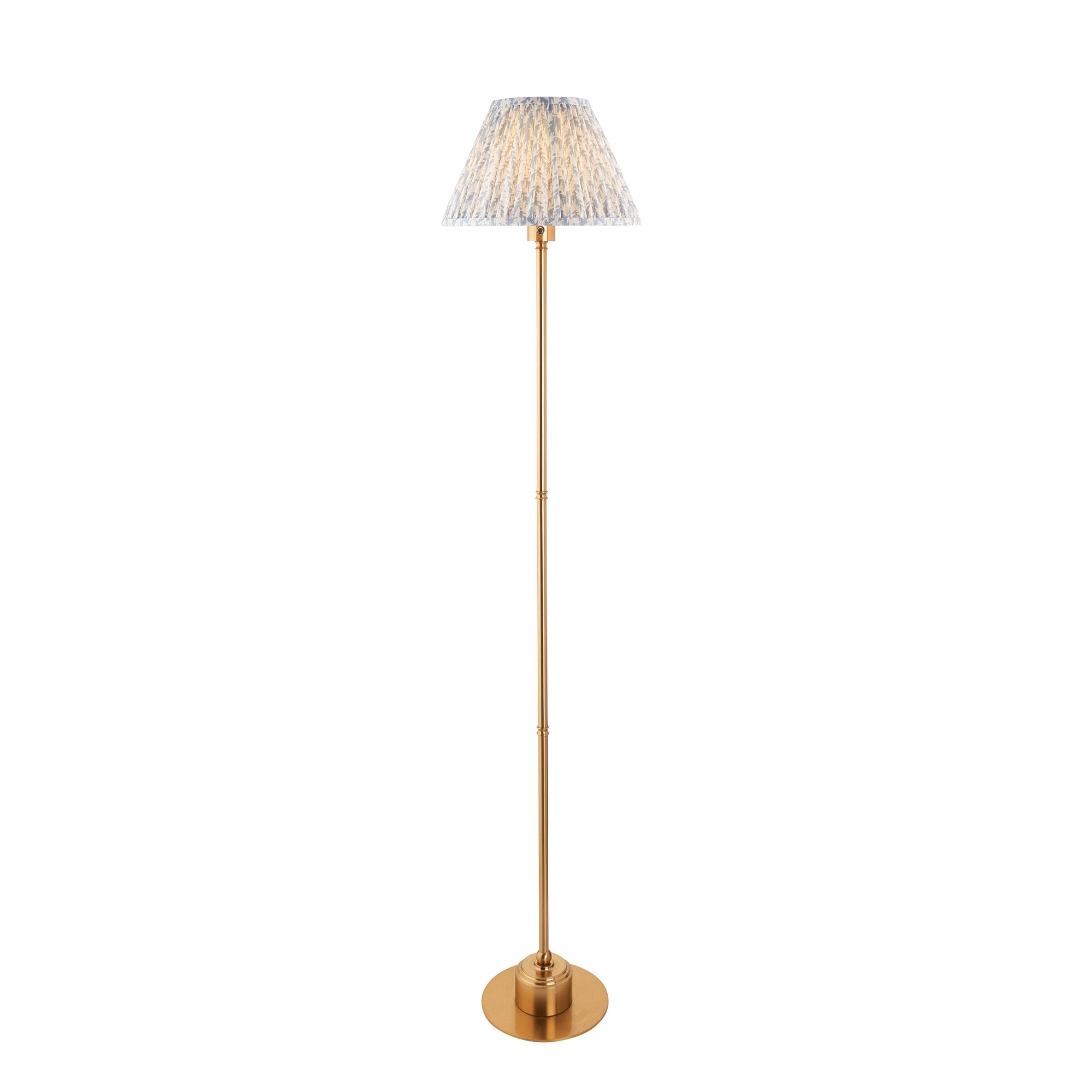 Endon Burley Rechargeable Table Lamp & Leaf 30cm Shell Bay Blue Shade