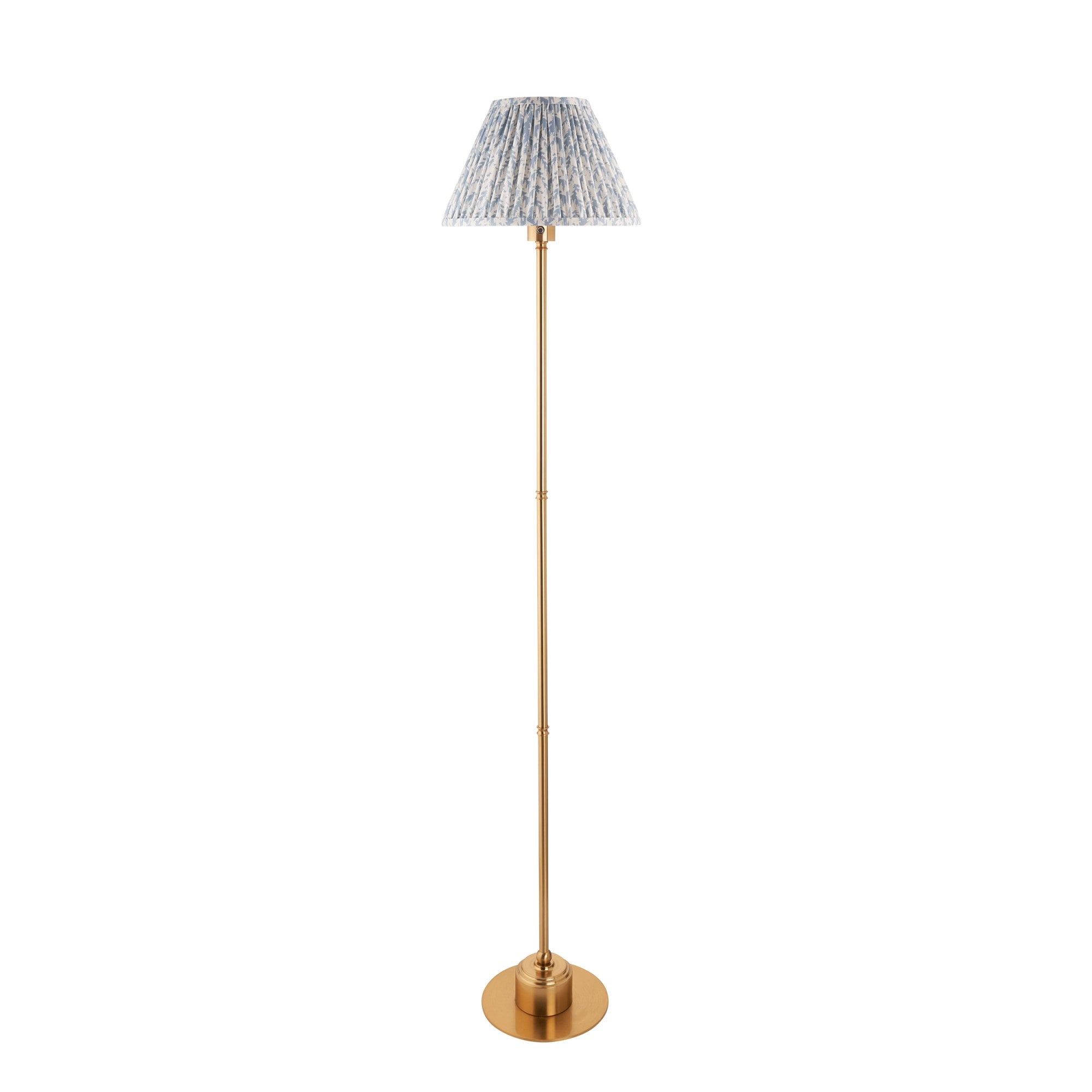 Endon Burley Rechargeable Table Lamp & Leaf 30cm Shell Bay Blue Shade