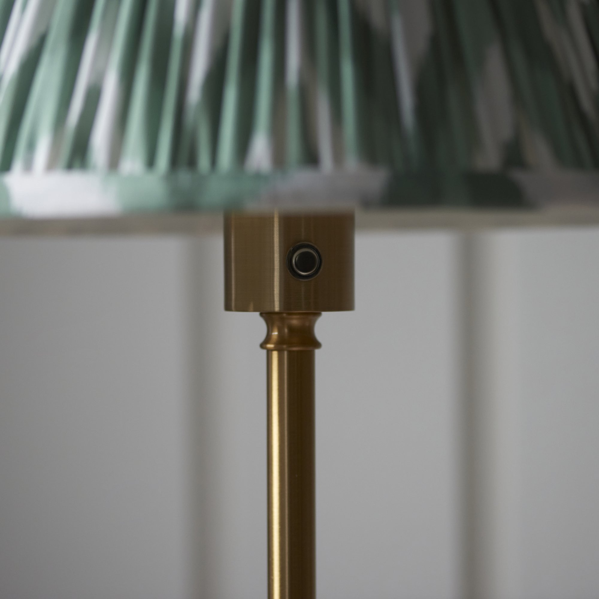 Endon Burley Rechargeable Table Lamp & Zigzag 30cm Cotswold Green Shade