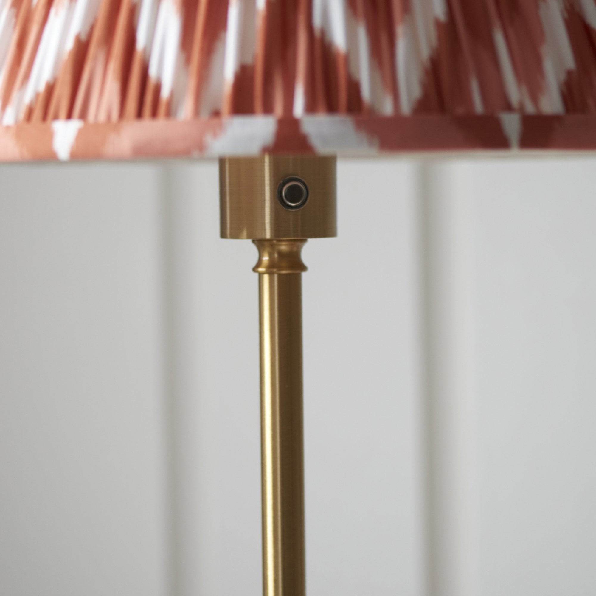Endon Burley Rechargeable Table Lamp & Zigzag 30cm Apricot Orange Shade